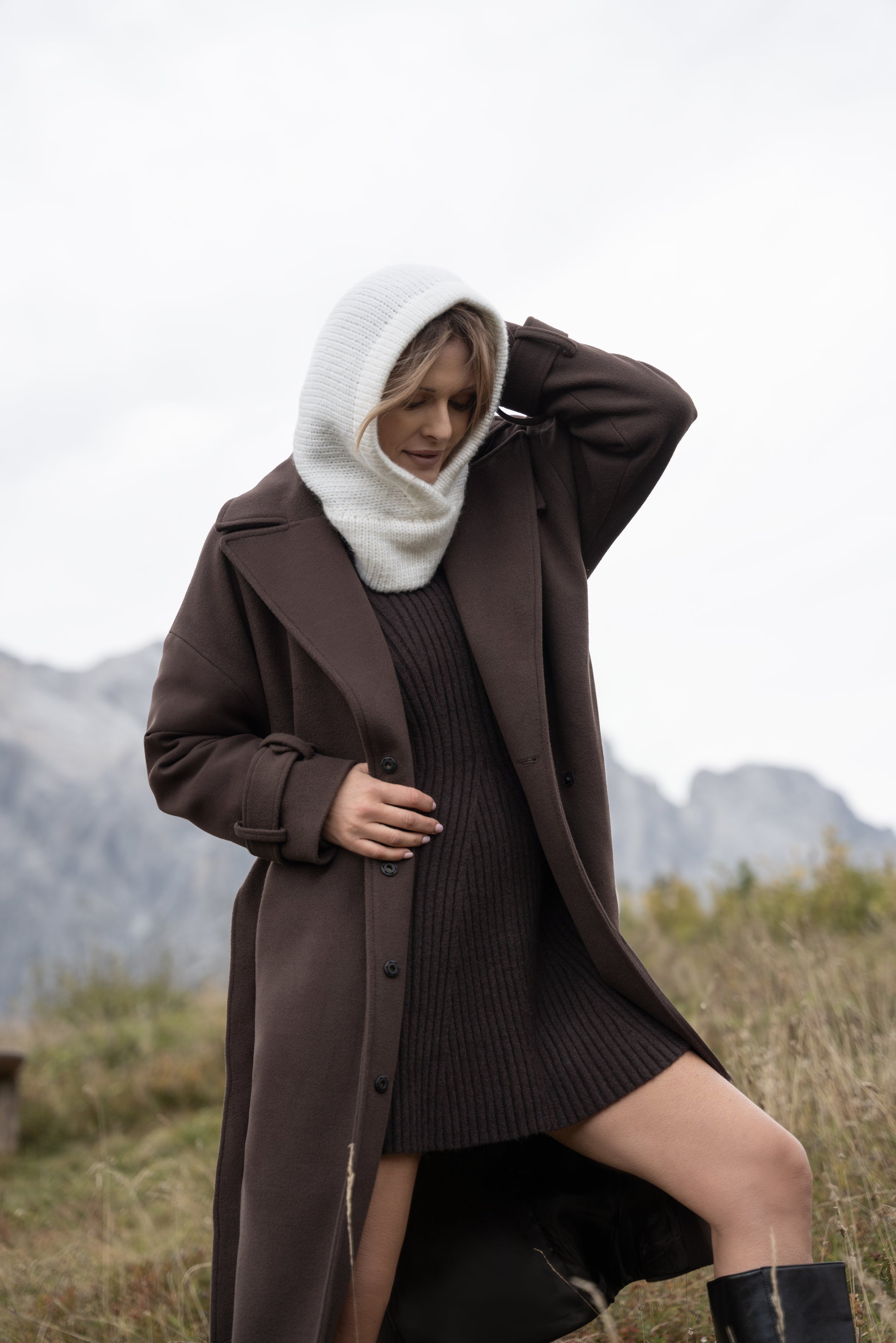 LUNA 2.0 coat chocolade