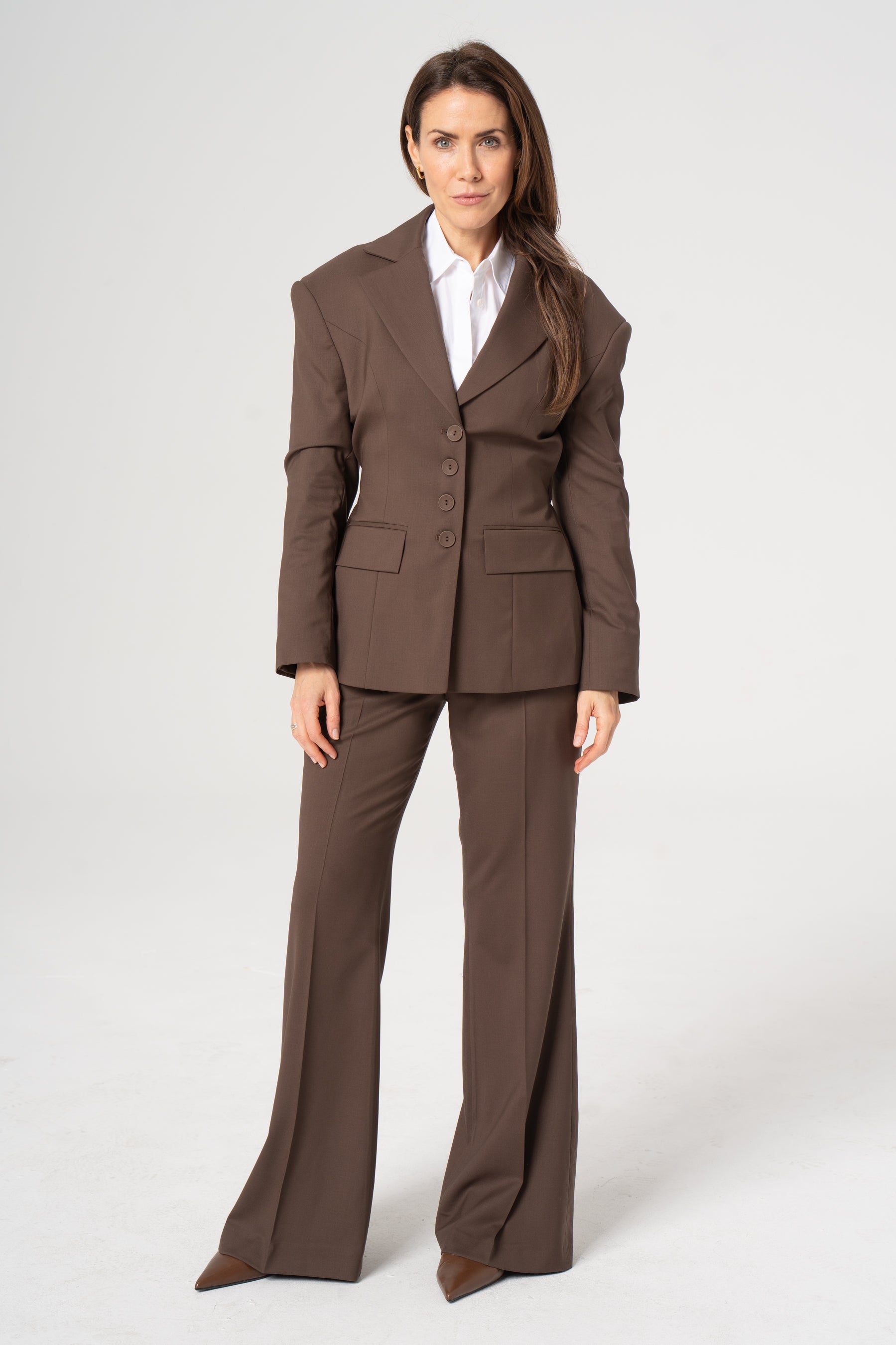 TAMARA chocolate wool blazer