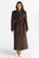 MALWINA maxi coat chocolade