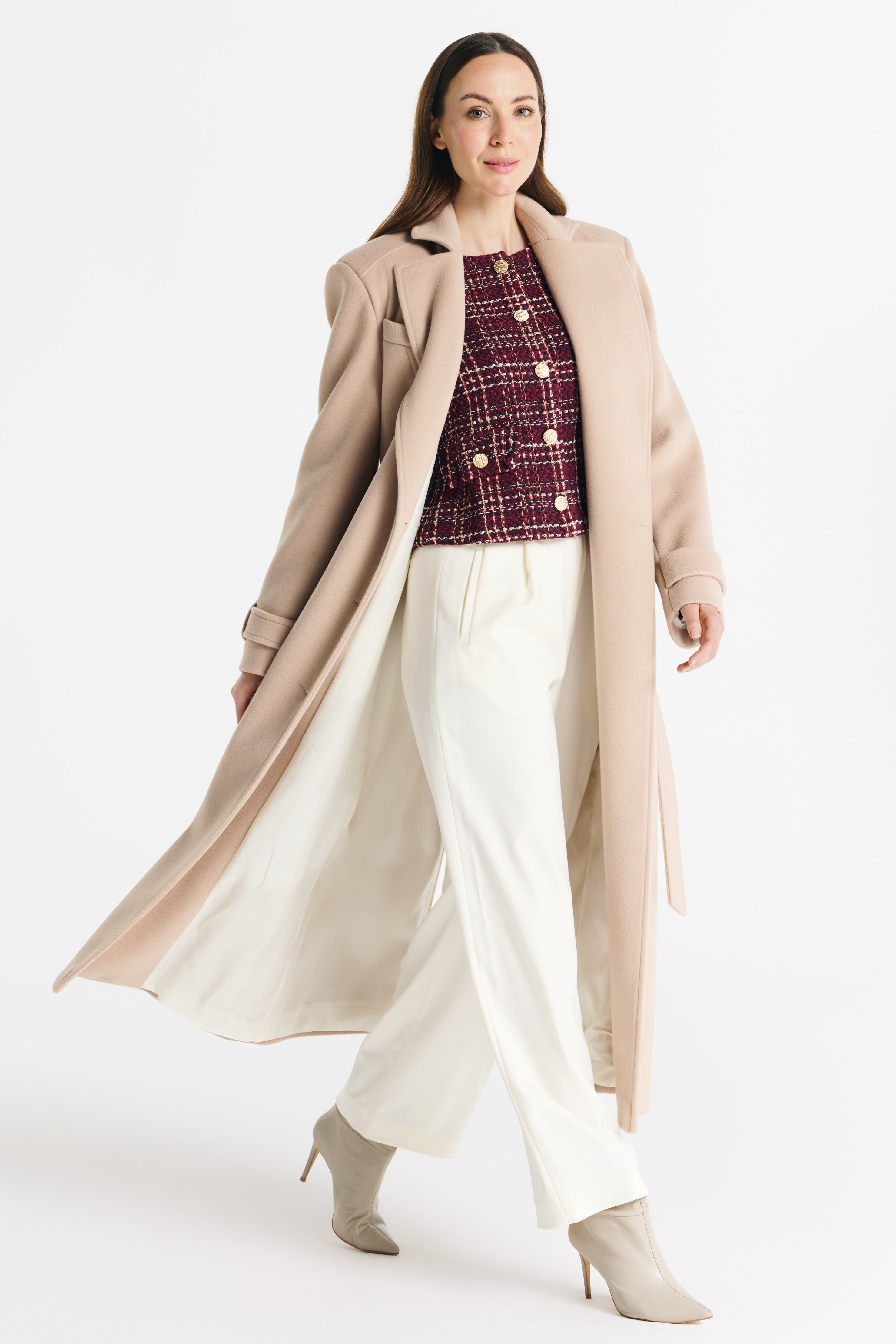 MALWINA maxi-jas beige