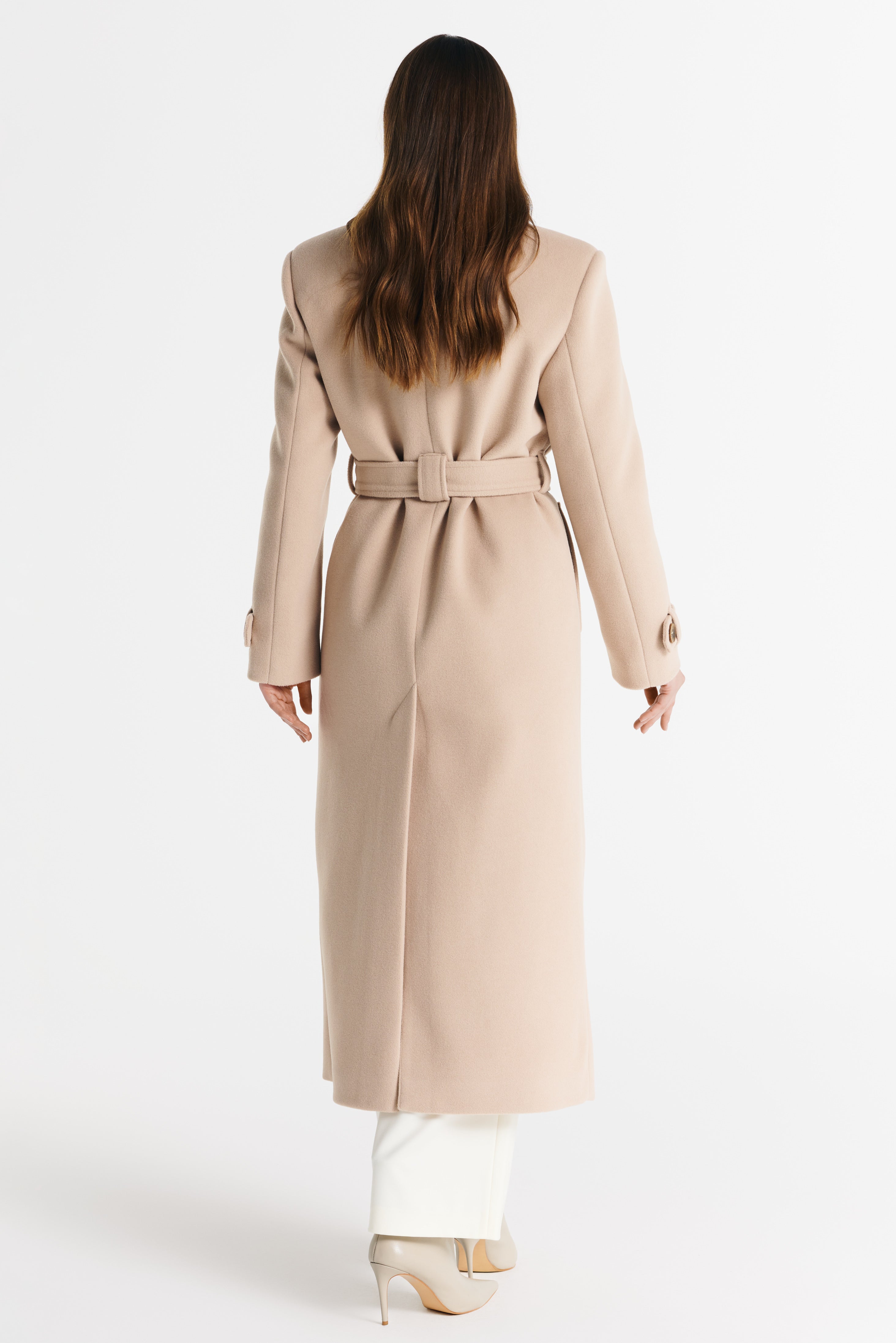 MALWINA maxi-jas beige