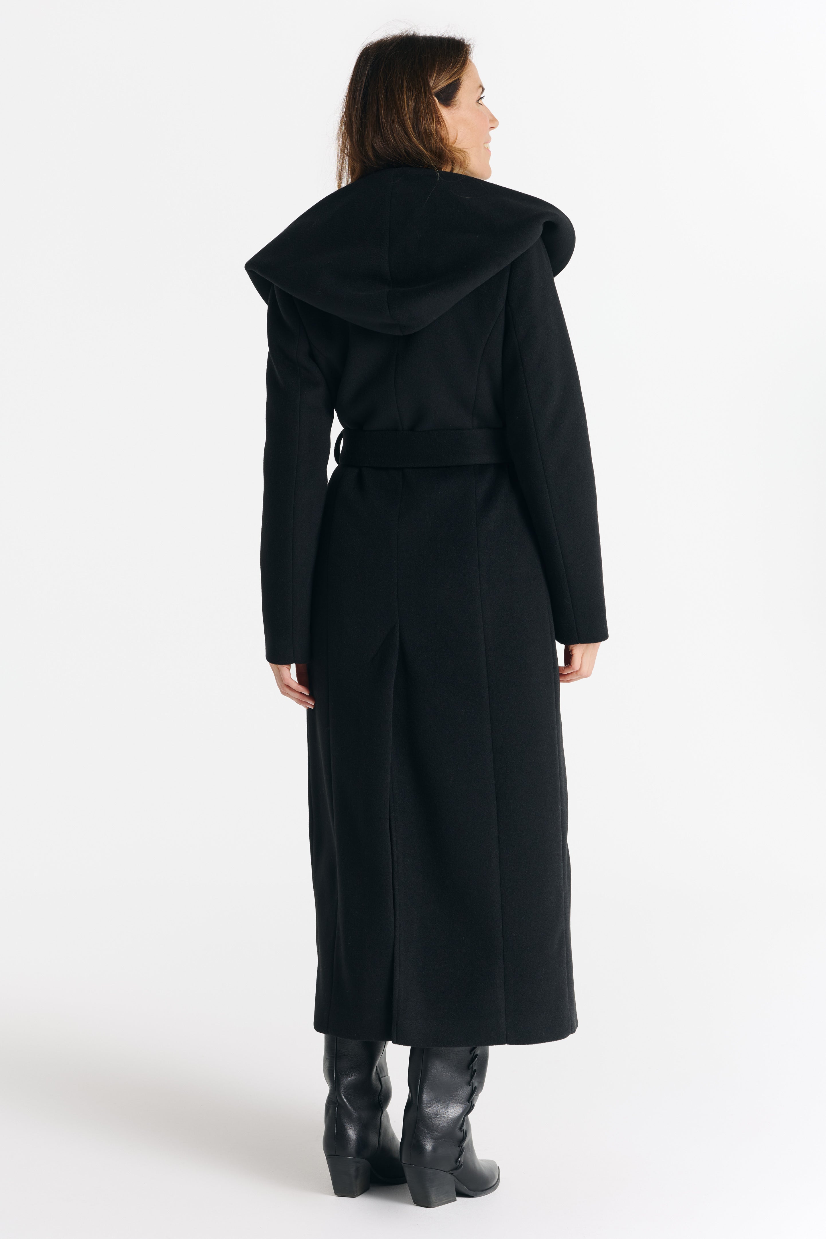 NOELIA maxi-jas zwart