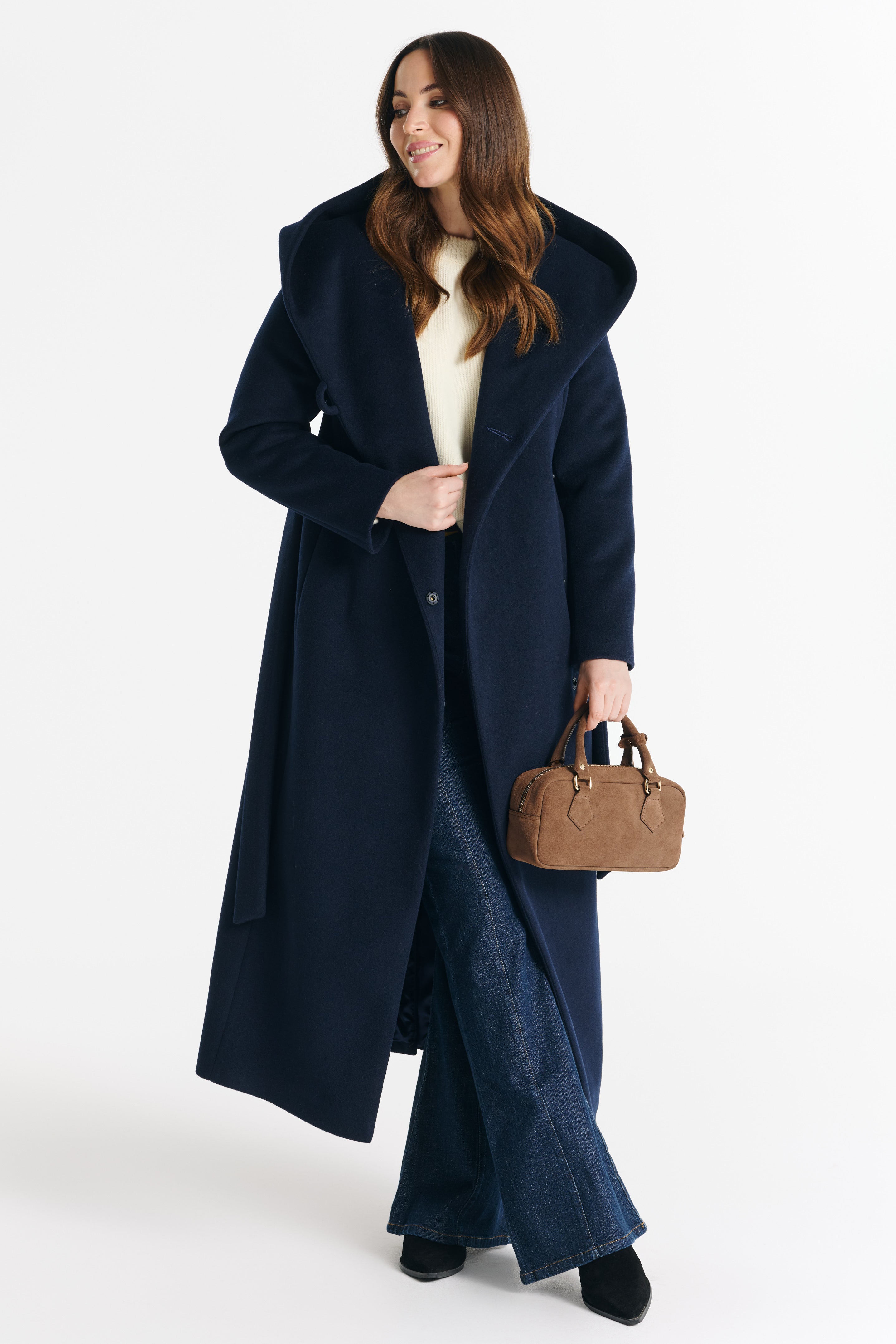 NOELIA maxi-jas marineblauw