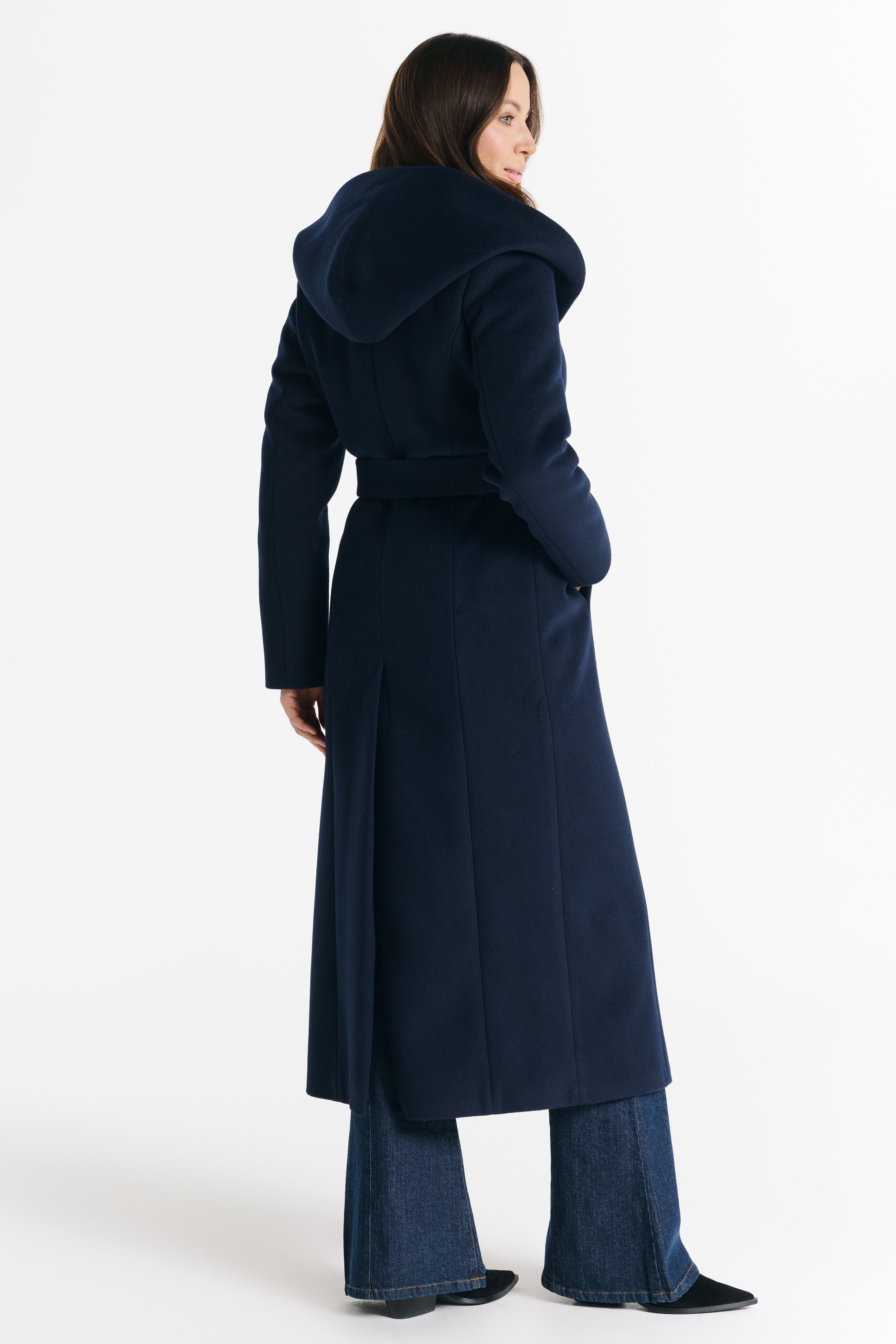 NOELIA maxi-jas marineblauw