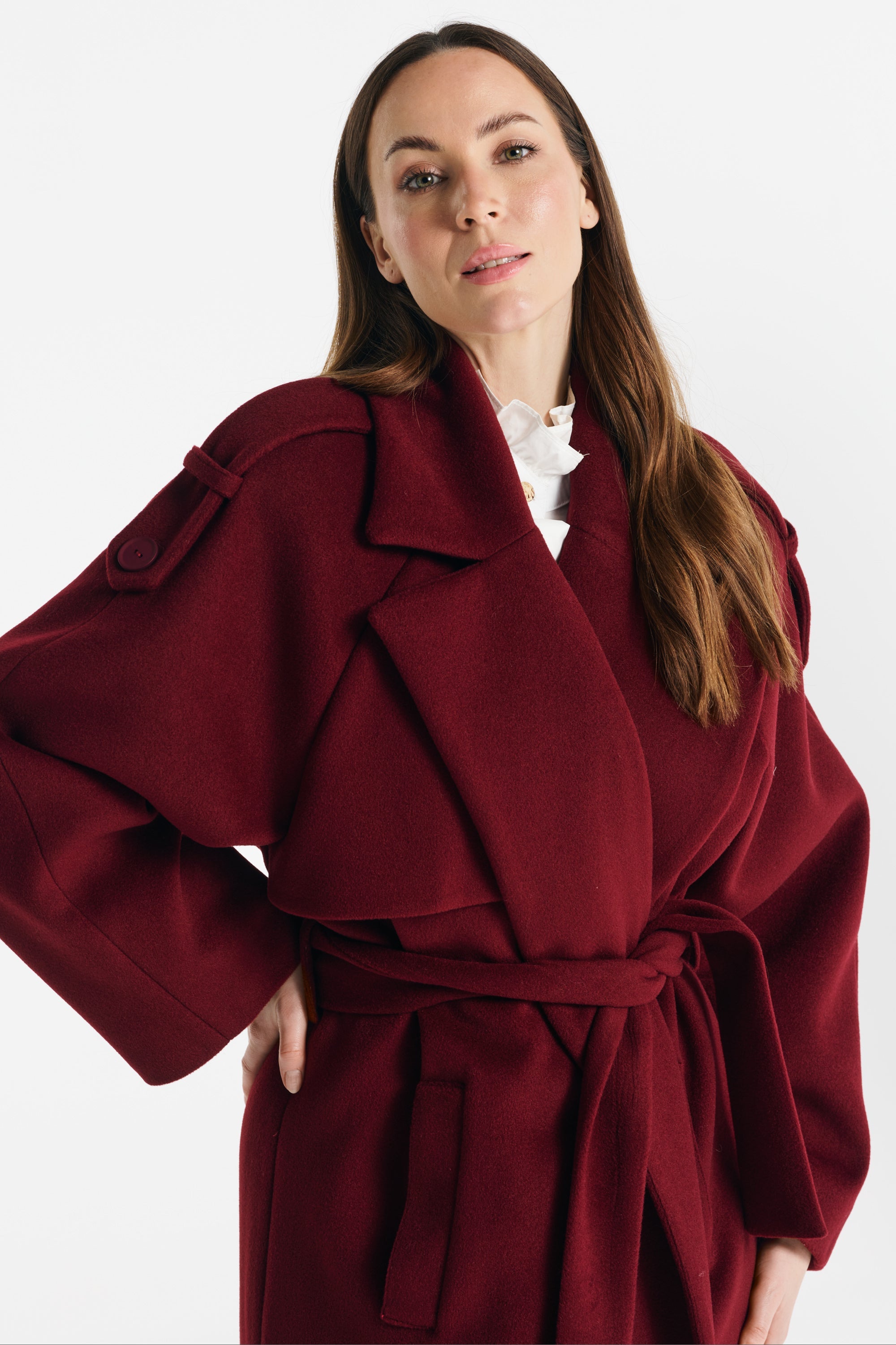 ALIANA jas bordeauxrood