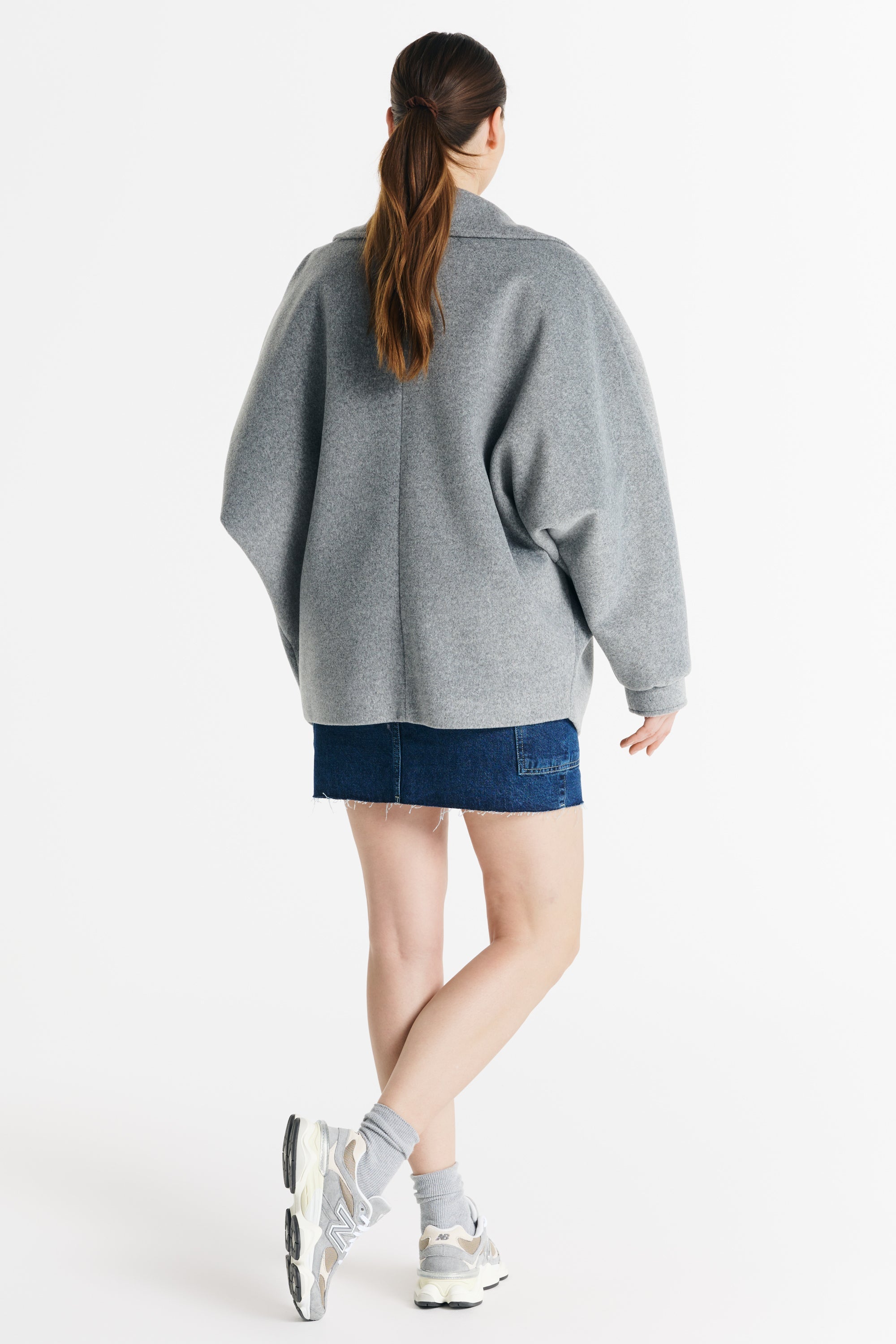 OMENA jas melange grijs