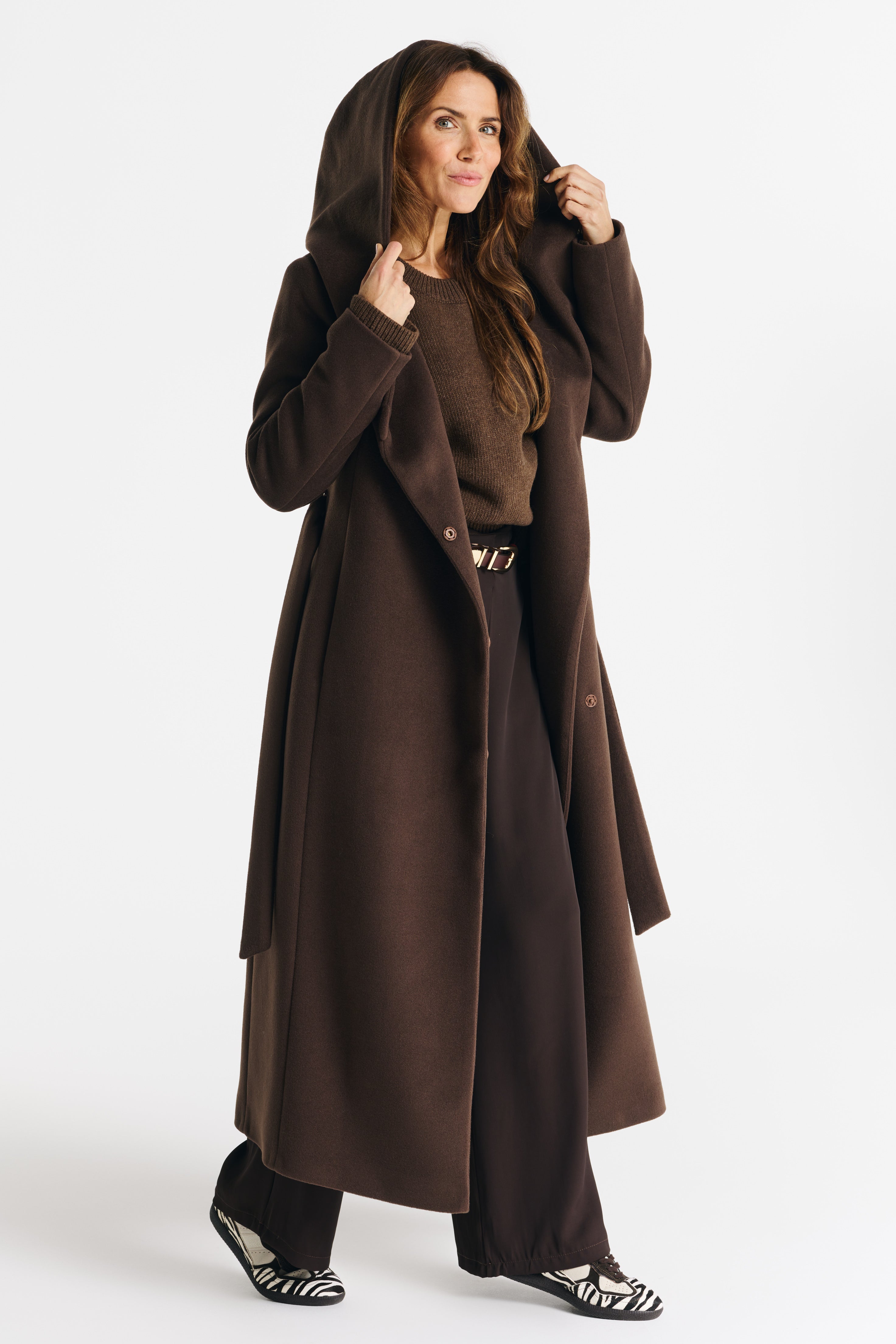 NOELIA maxi jas chocolade