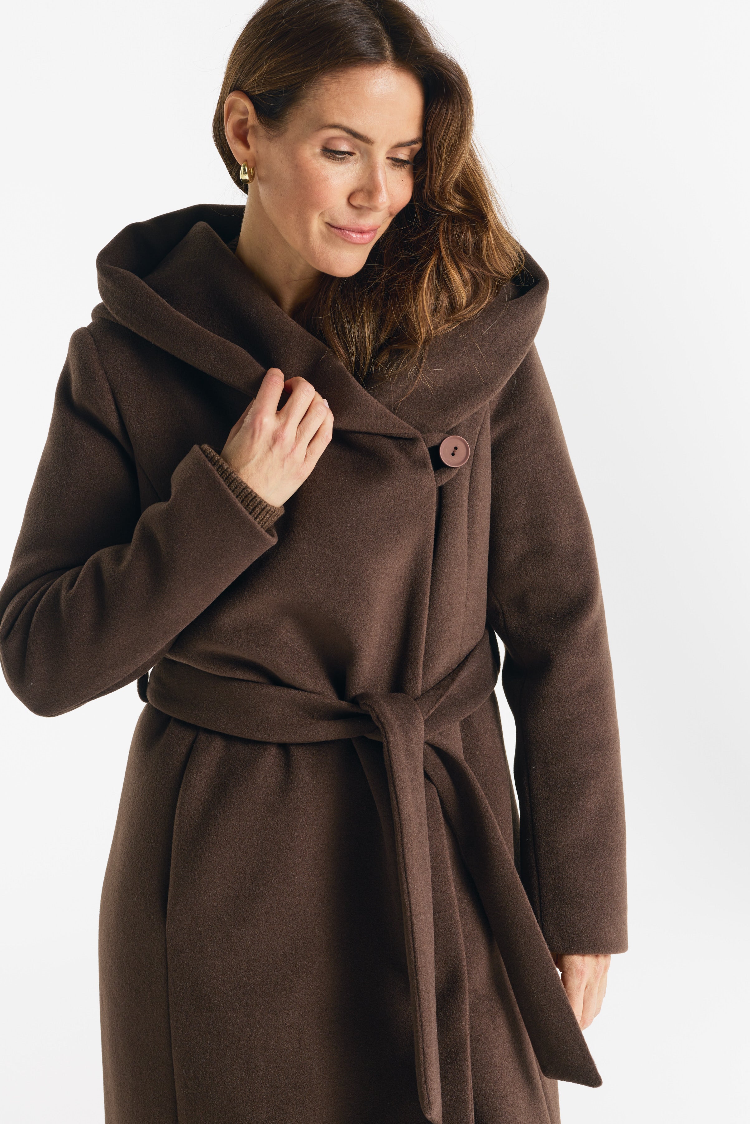 NOELIA maxi jas chocolade