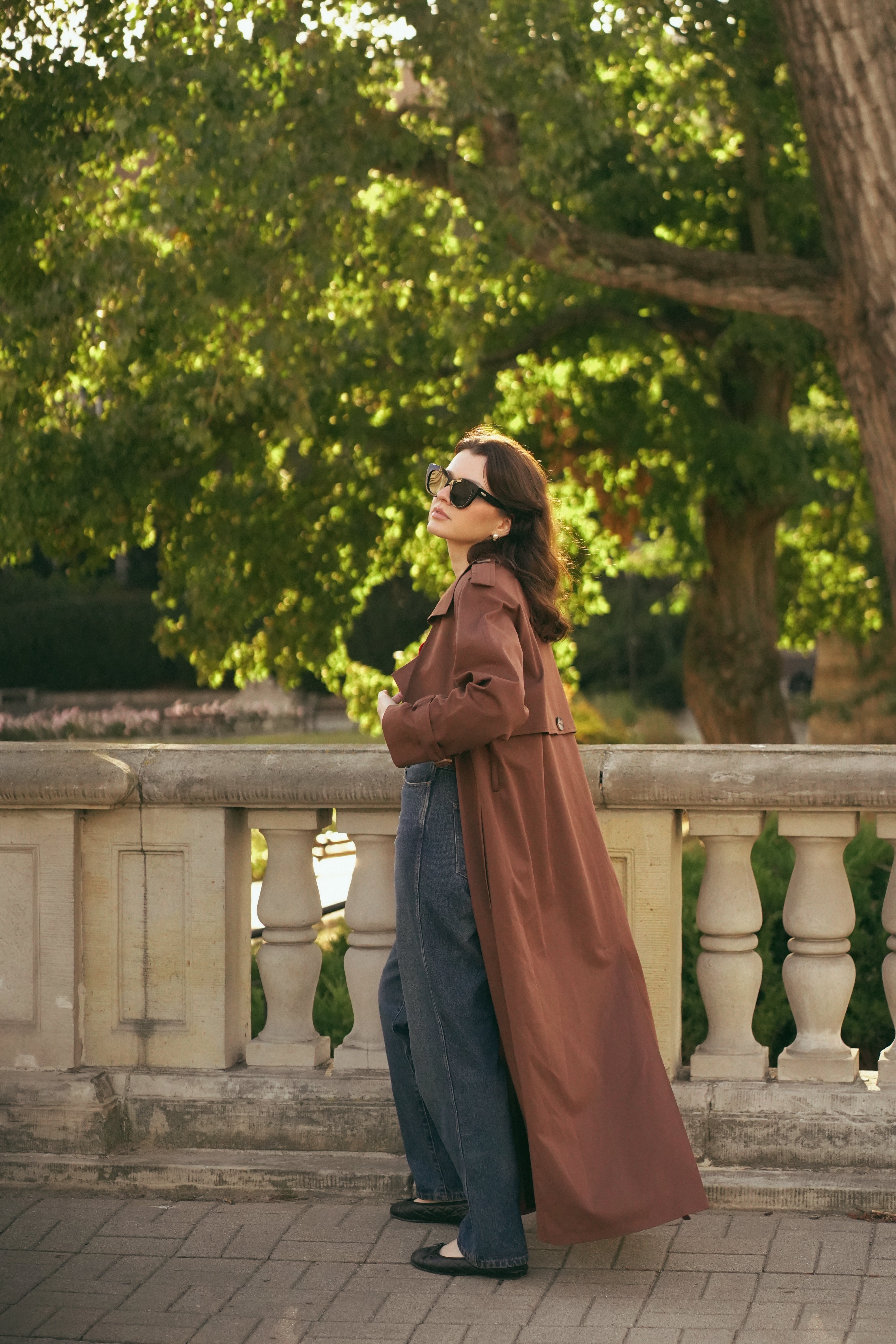 CYNTIA chocolade trenchcoat