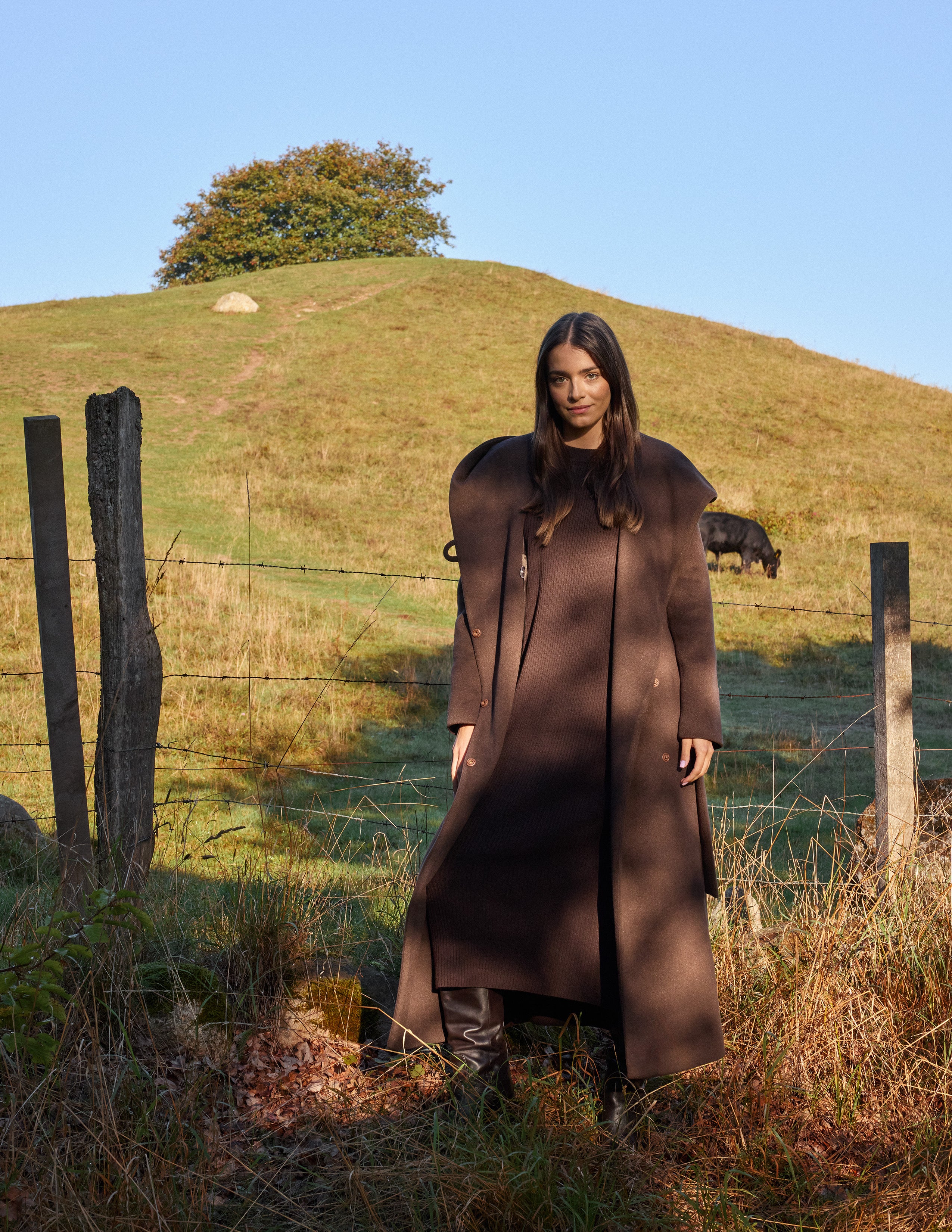 NOELIA maxi jas chocolade