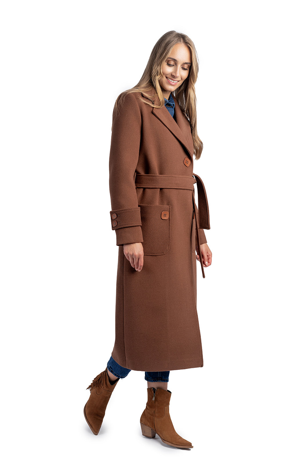 ESTERA camelkleurige jas