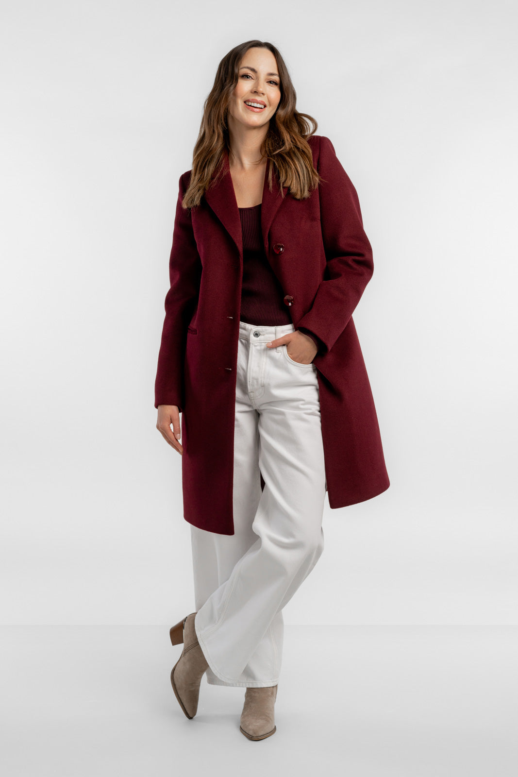 MOLLIE jas bordeauxrood