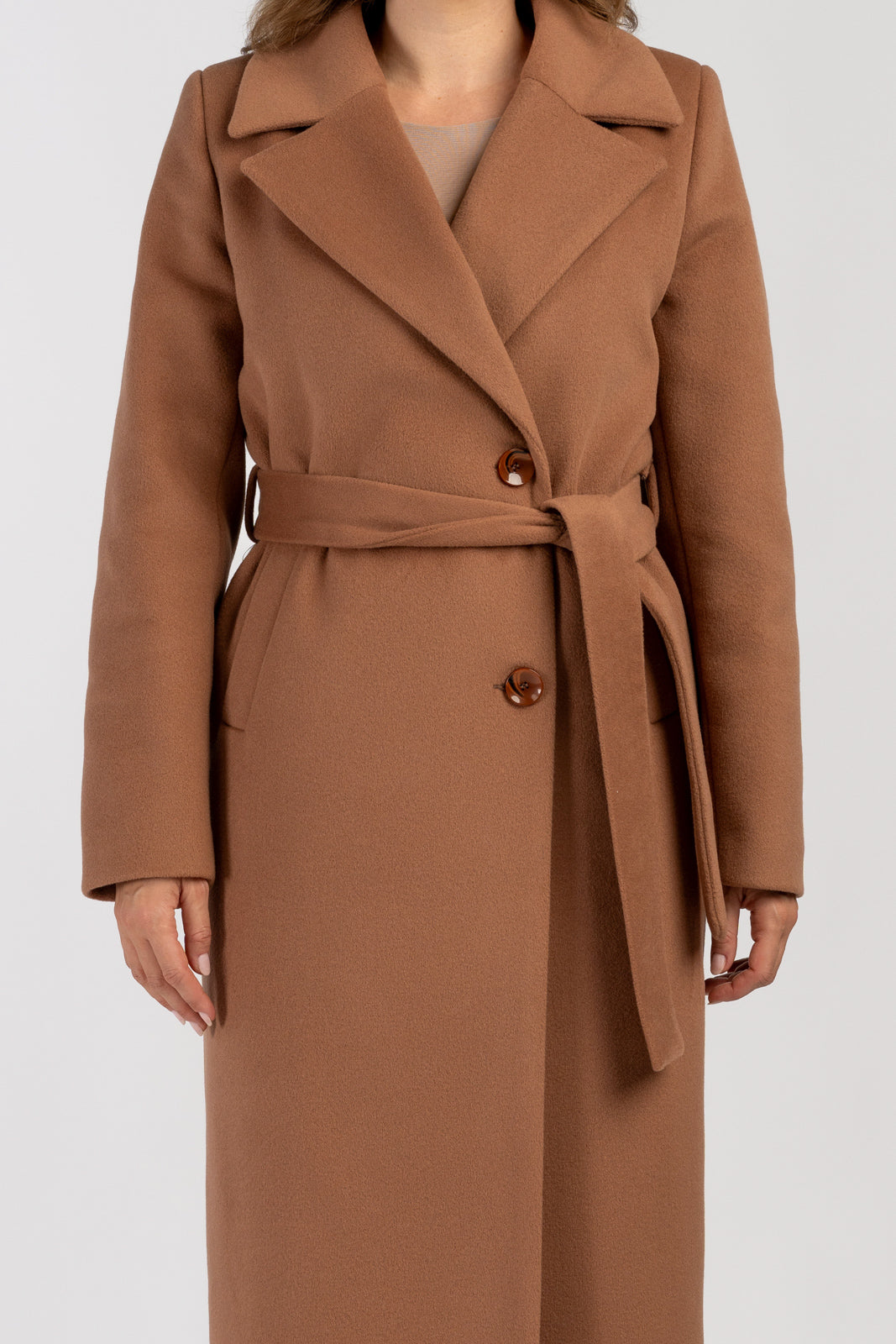 VERONA maxi camel jas
