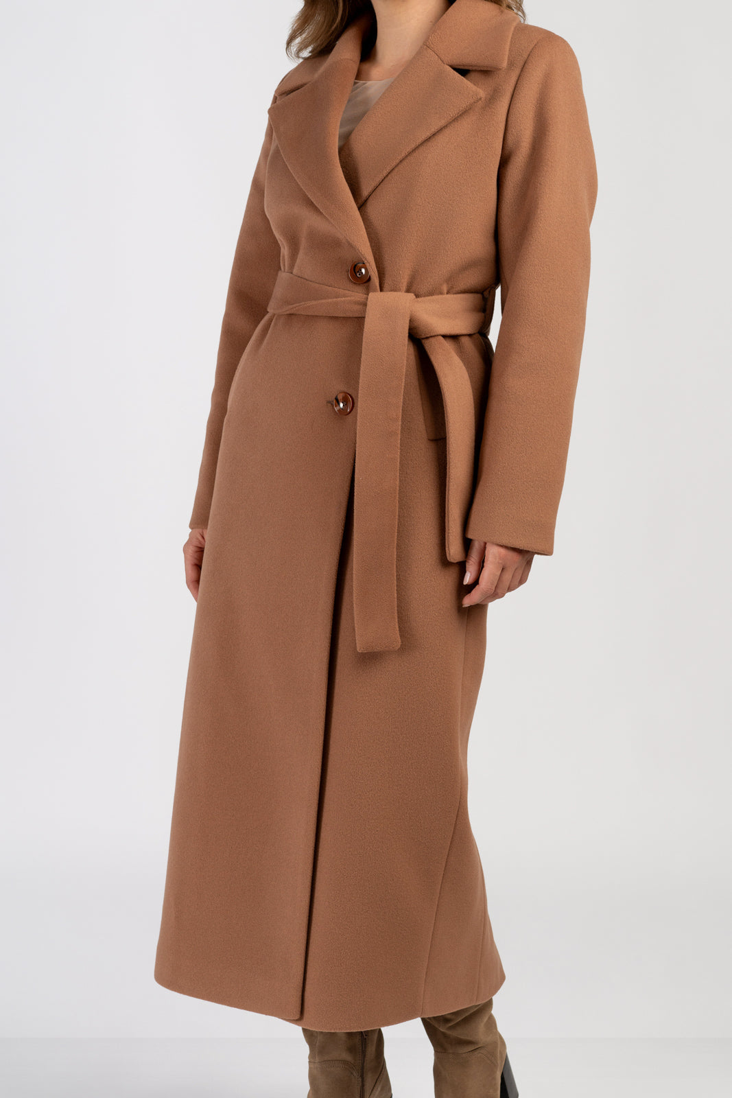 VERONA maxi camel jas