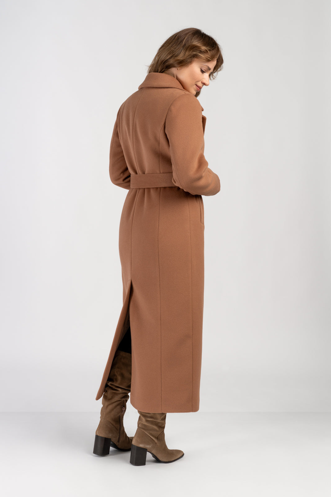 VERONA maxi camel jas