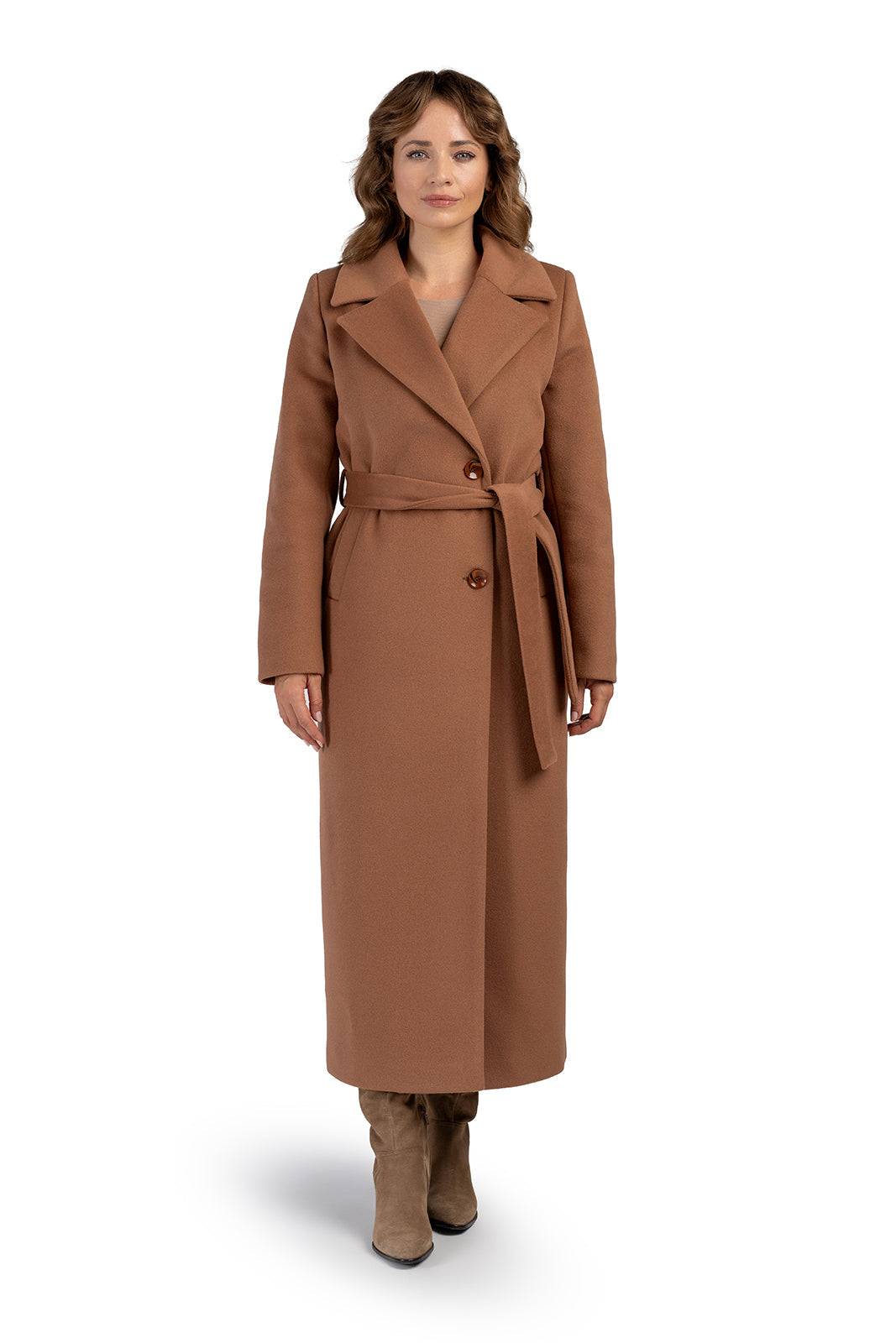 VERONA maxi camel jas