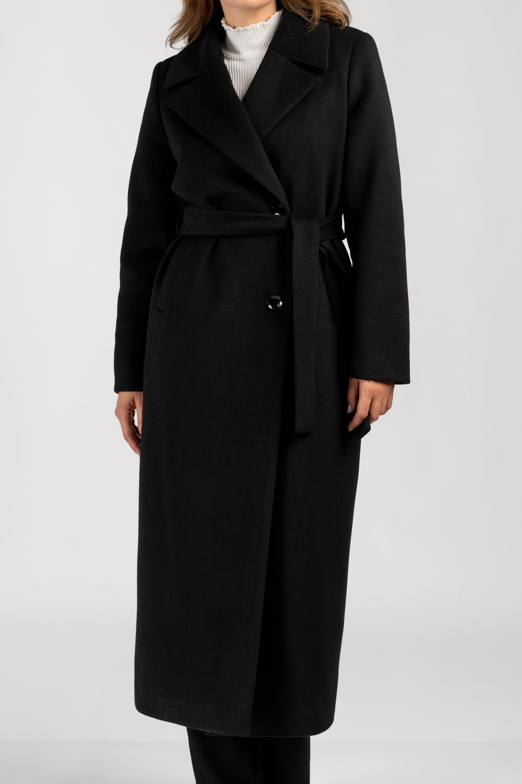VERONA maxi-jas zwart
