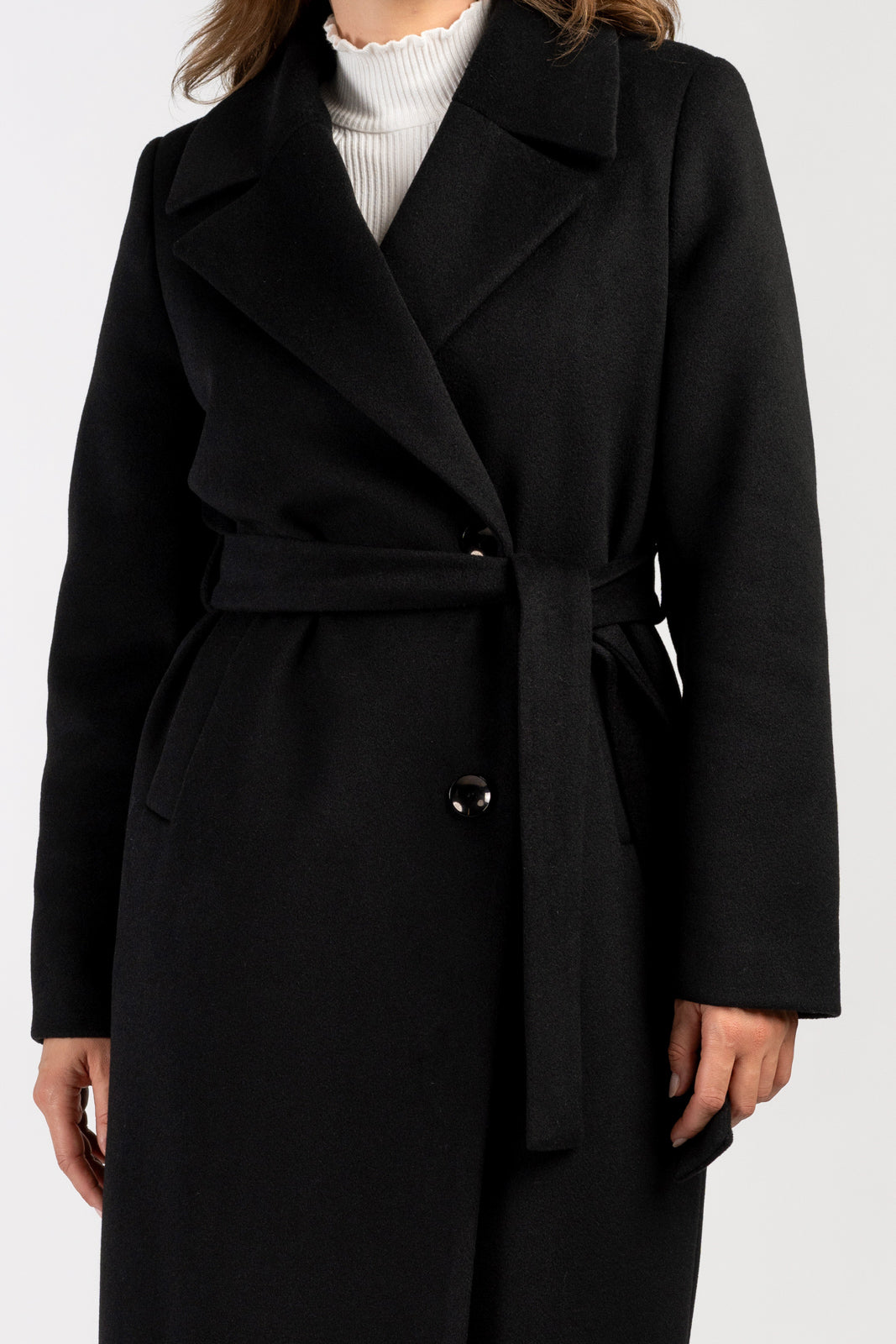 VERONA maxi-jas zwart