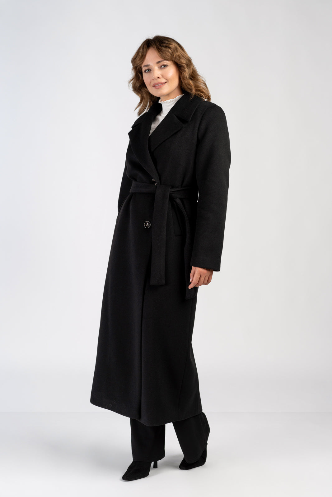 VERONA maxi-jas zwart