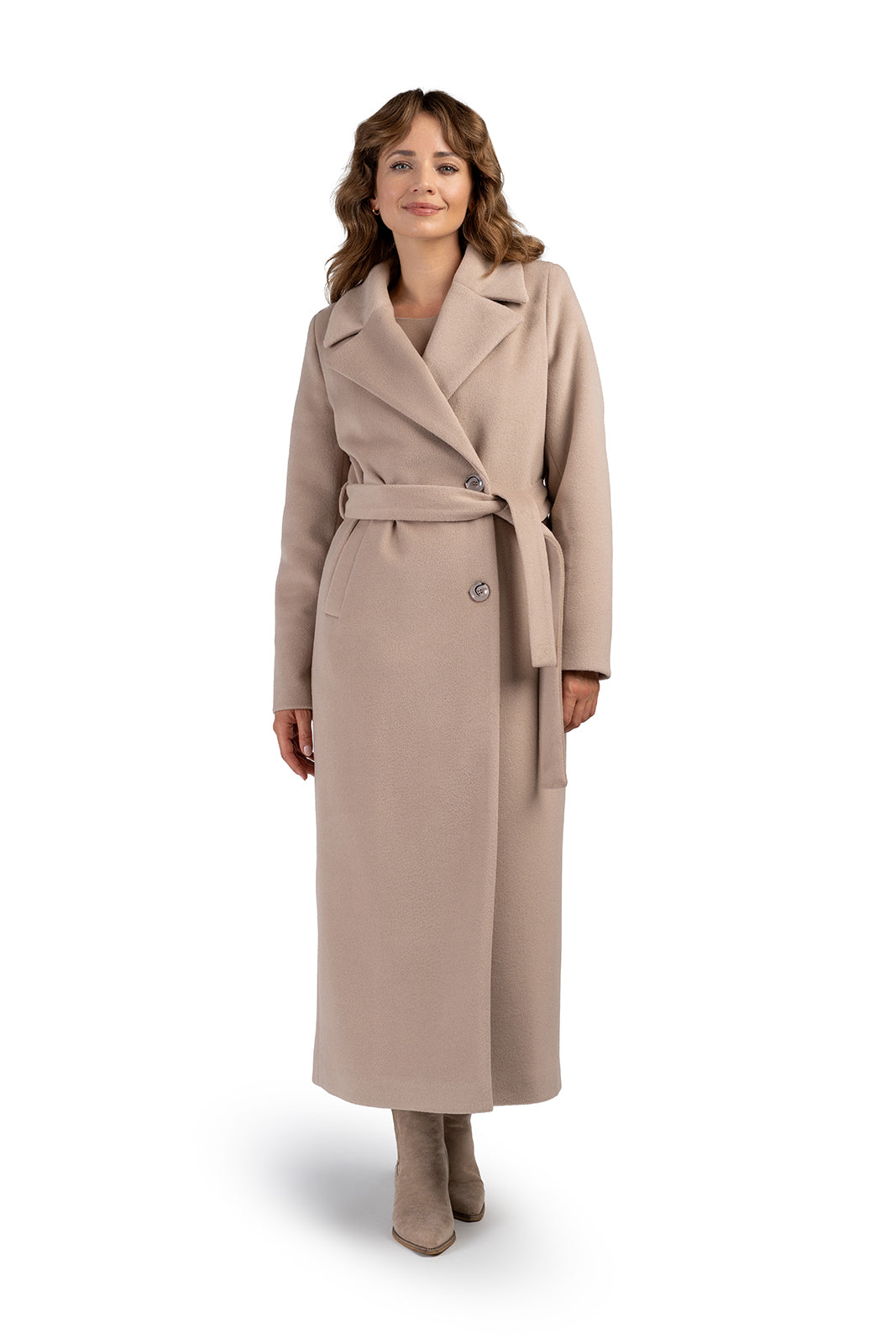 VERONA maxi jas lichtbeige