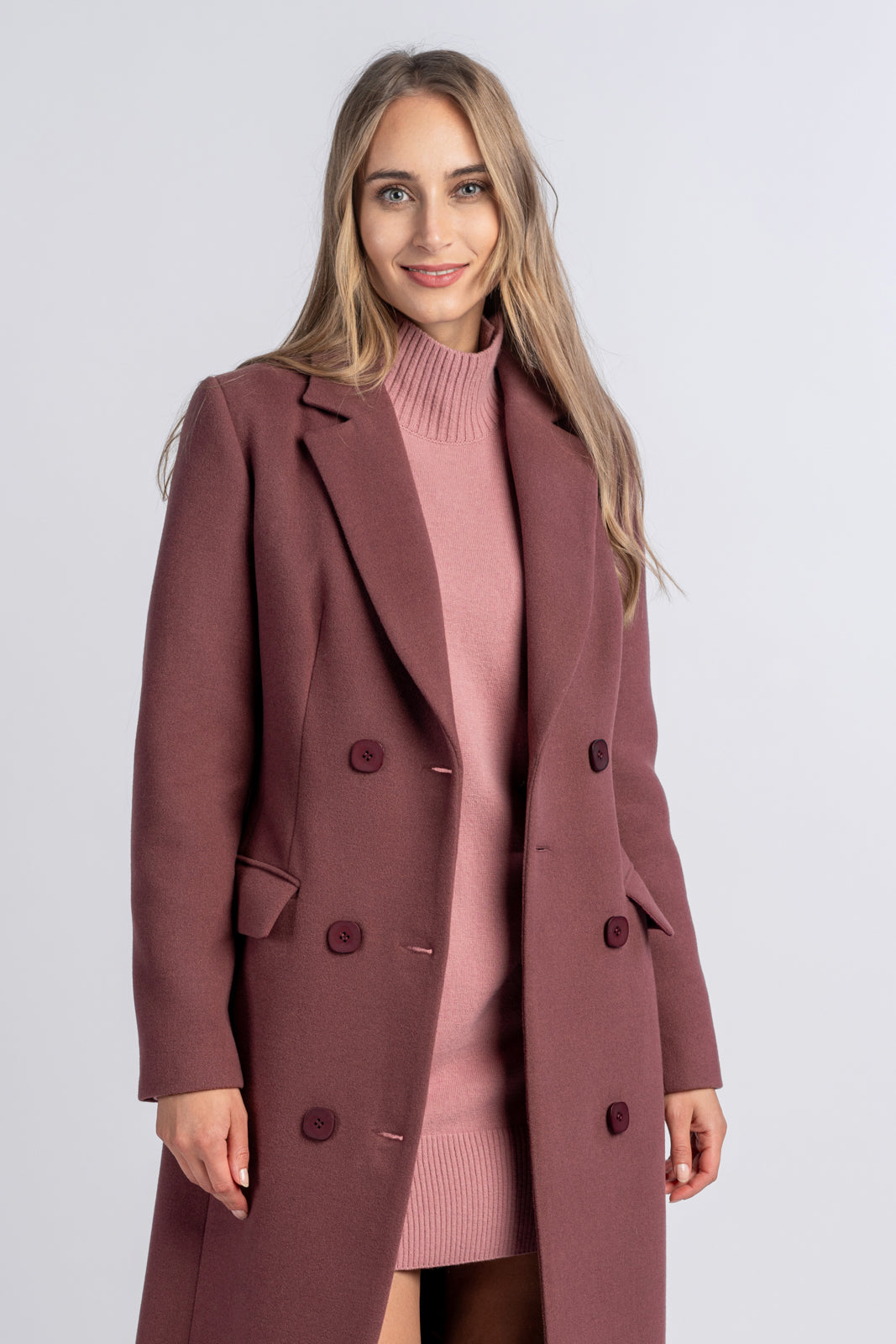 VIVIENNE bordeauxrode jas