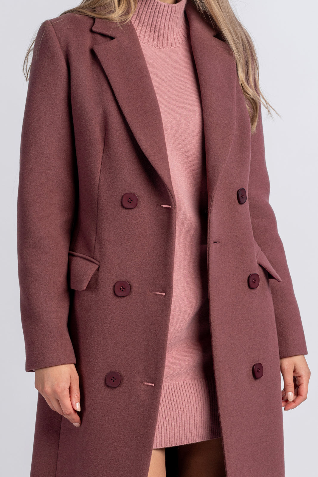 VIVIENNE bordeauxrode jas