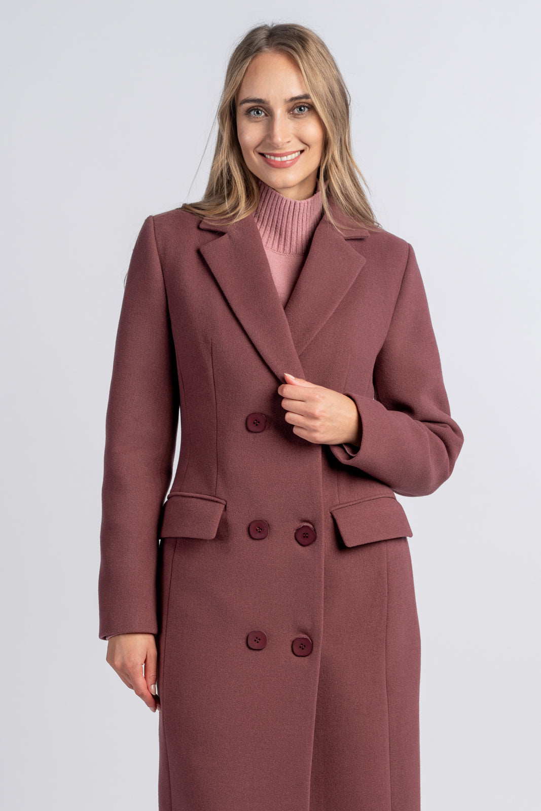 VIVIENNE bordeauxrode jas