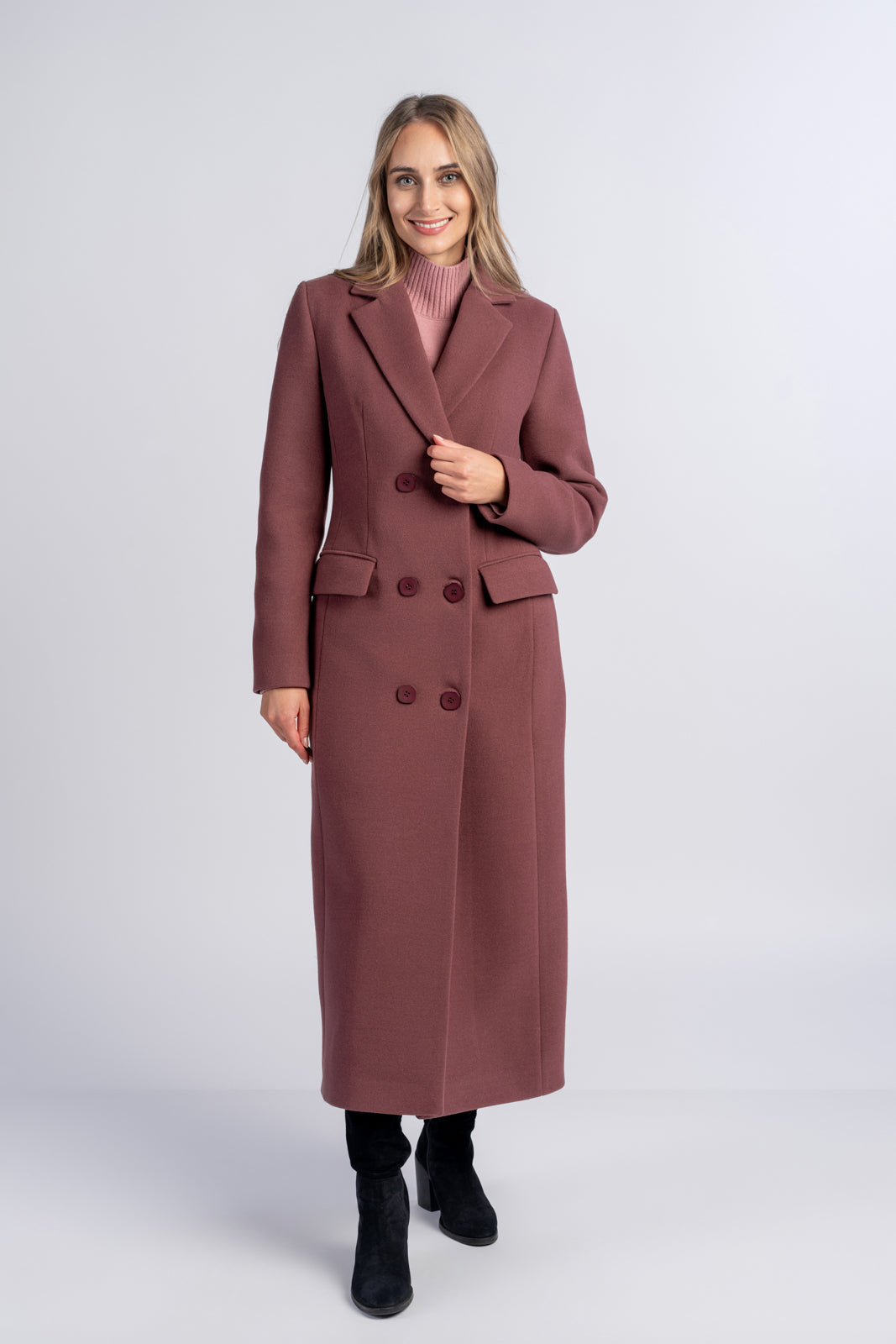 VIVIENNE bordeauxrode jas