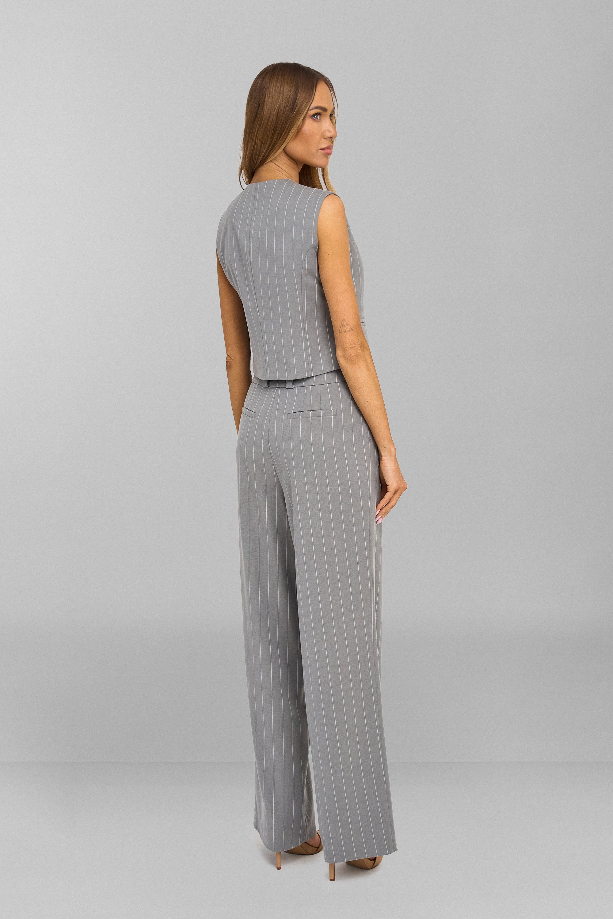 EWELINA trousers, gray stripes