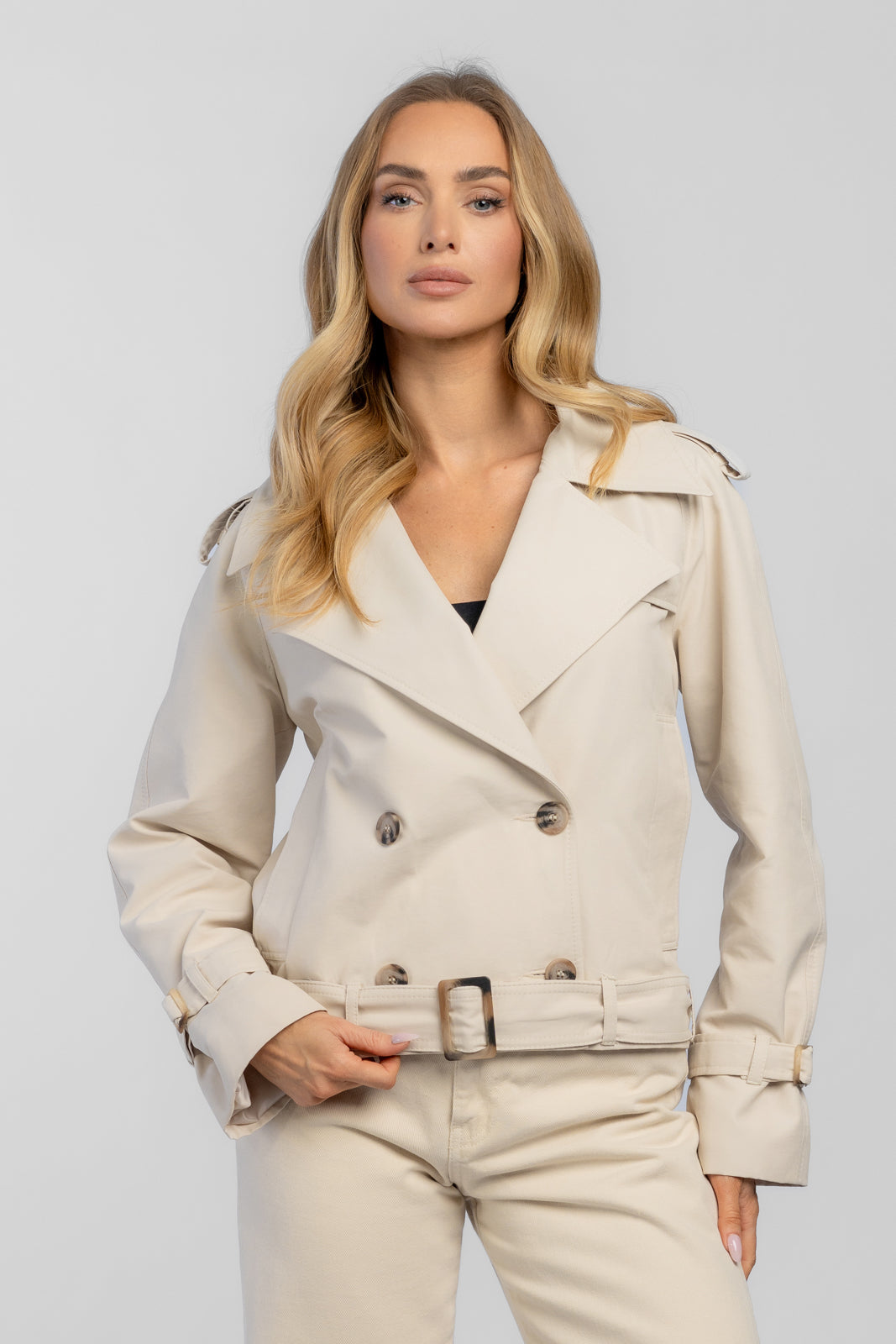 Crèmekleurige ADA trenchcoat