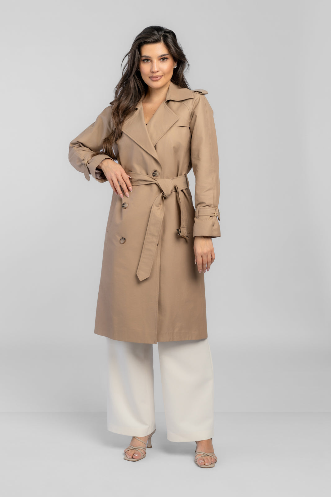 ADRIANNA cappuccino trenchcoat