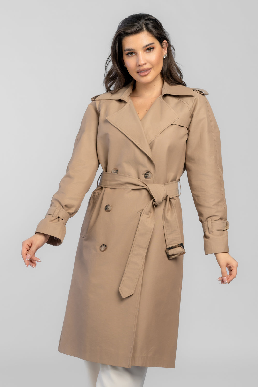 ADRIANNA cappuccino trenchcoat