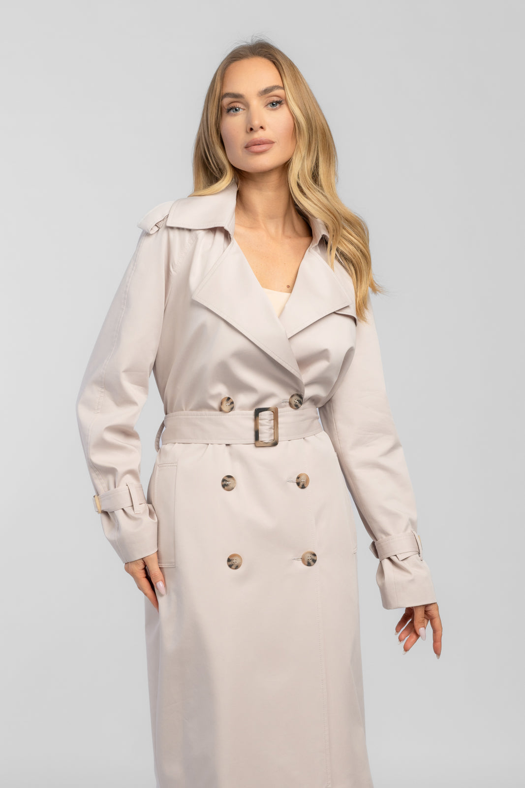 ADRIANNA latte trenchcoat