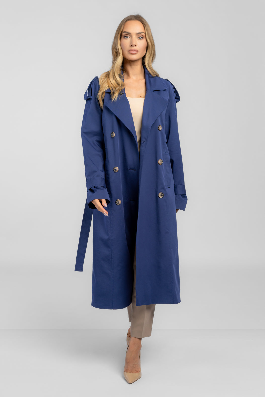 AMANDA trenchcoat marineblauw 2.0