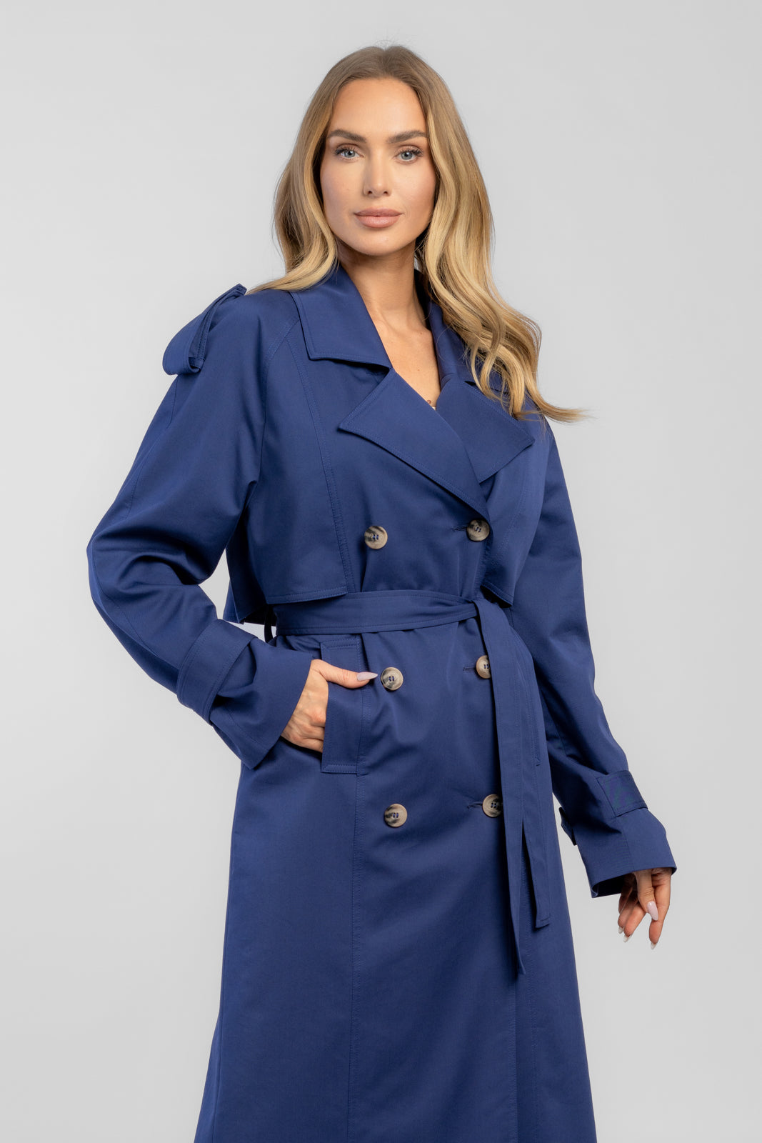 AMANDA trenchcoat marineblauw 2.0
