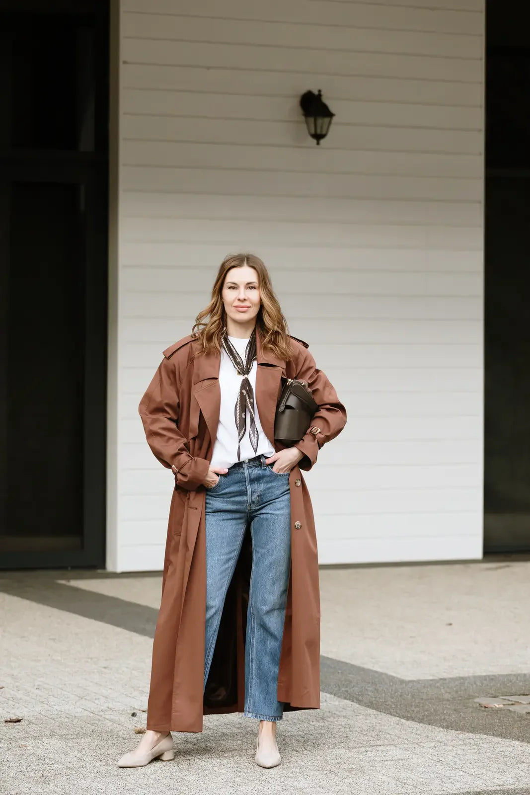 CYNTIA chocolade trenchcoat