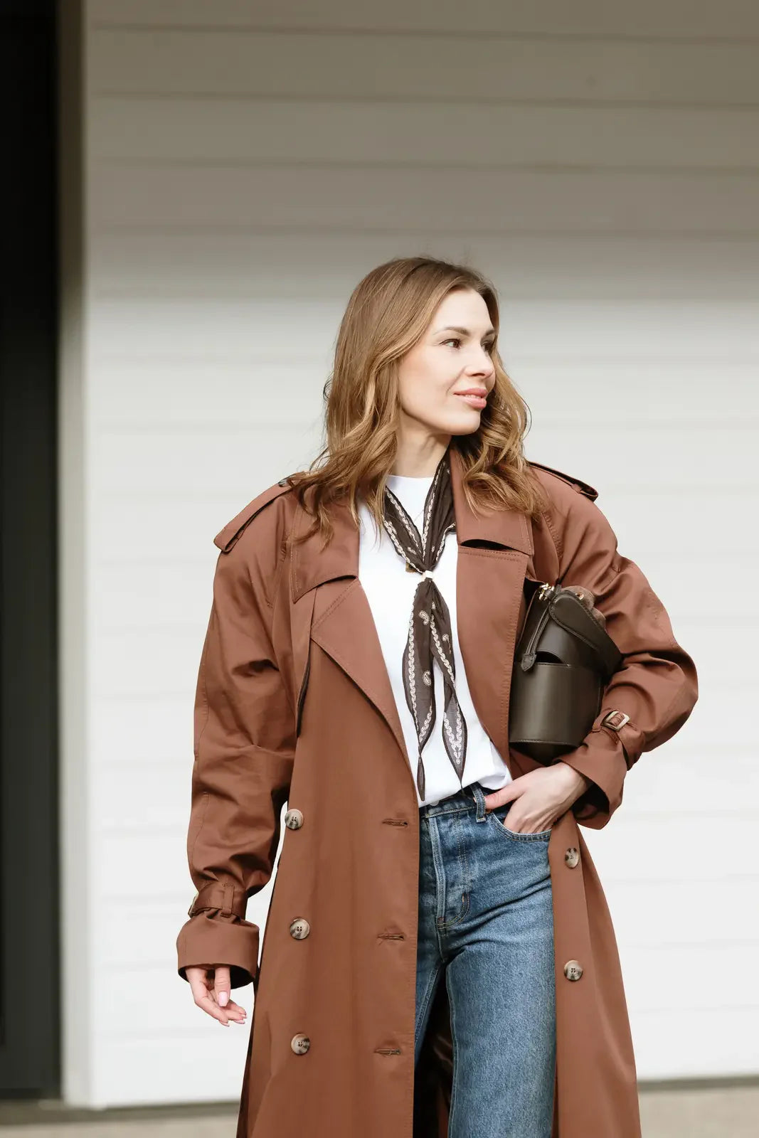 CYNTIA chocolade trenchcoat