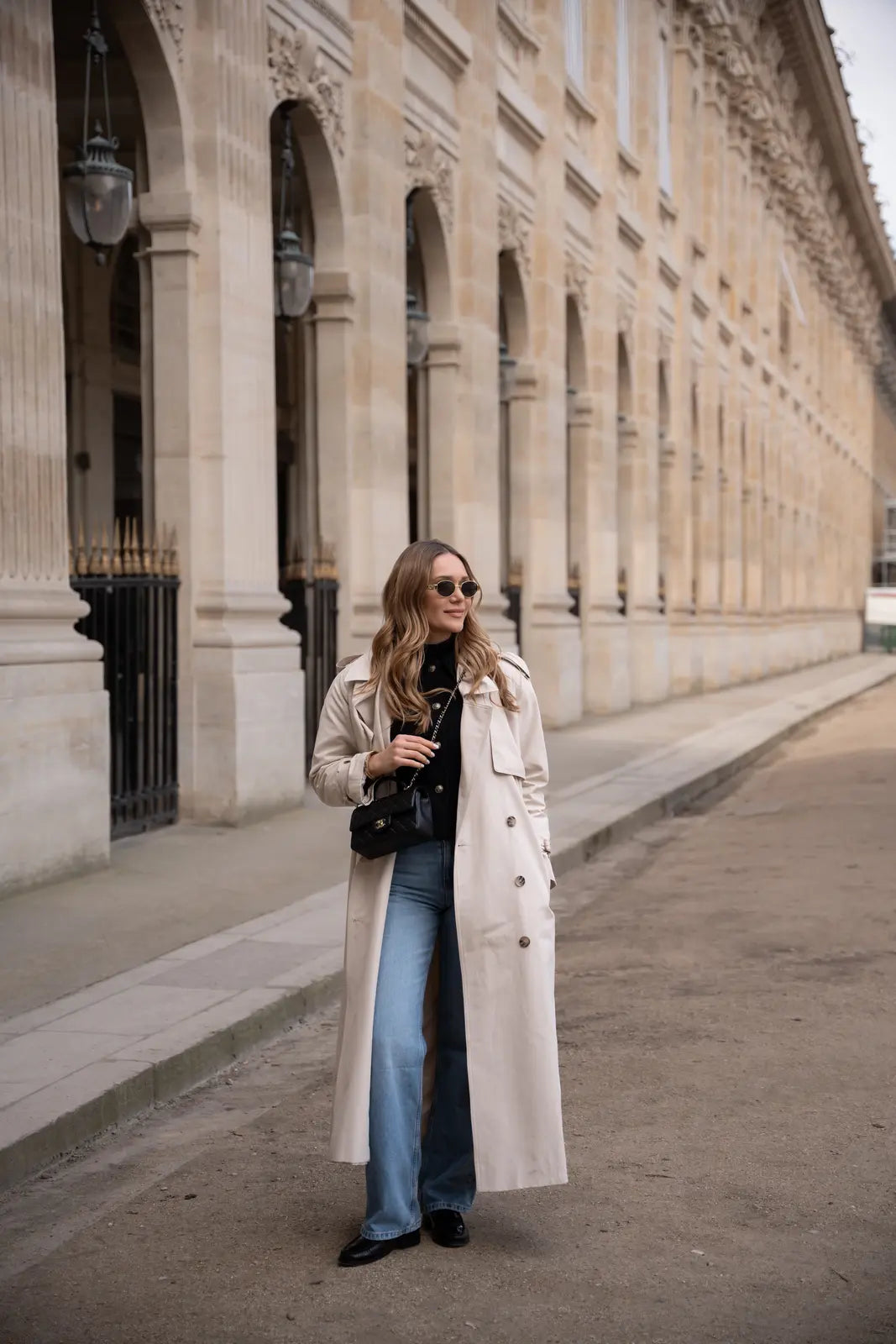 CYNTIA crèmekleurige trenchcoat