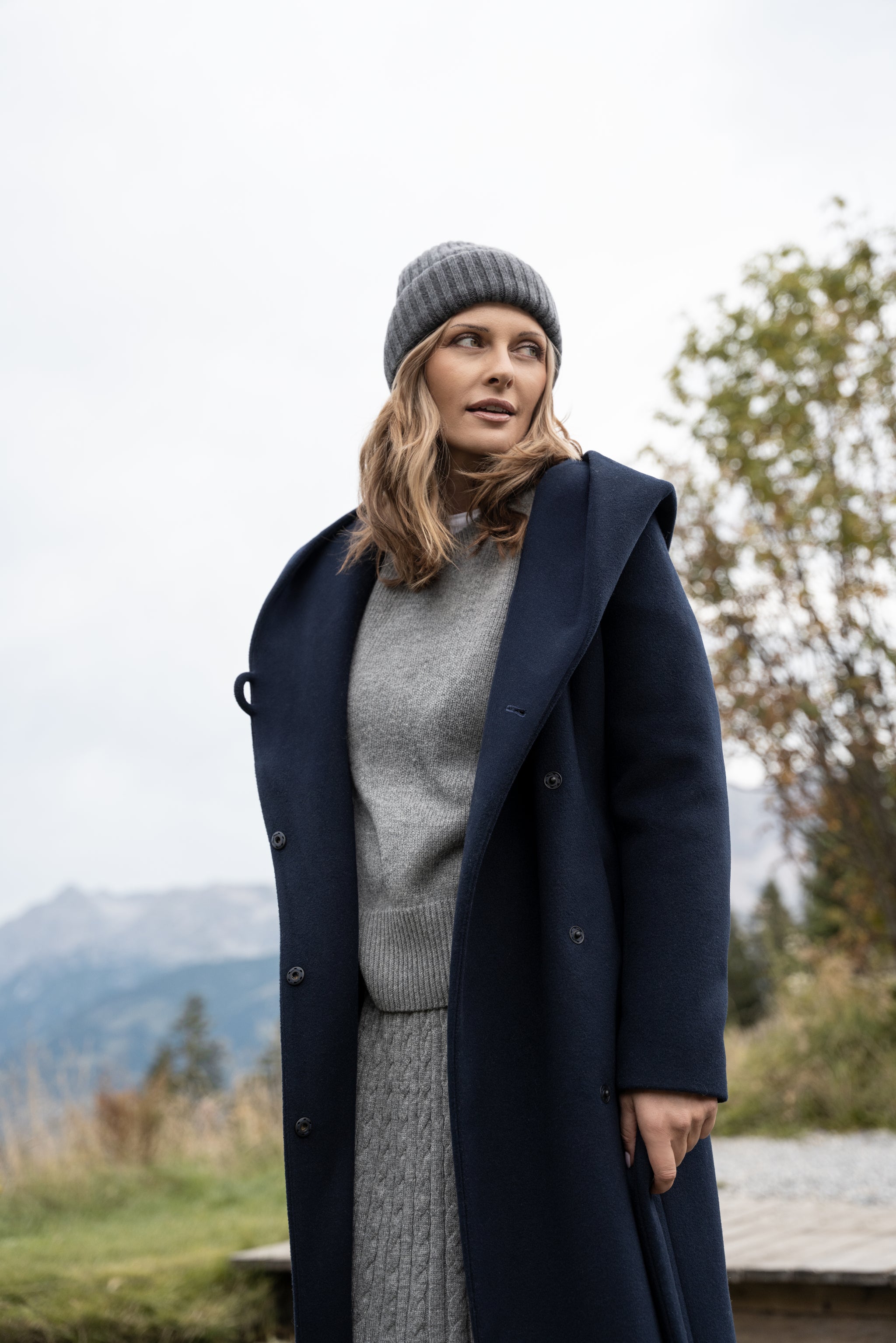 Noelia maxi coat graphite - salme.pl