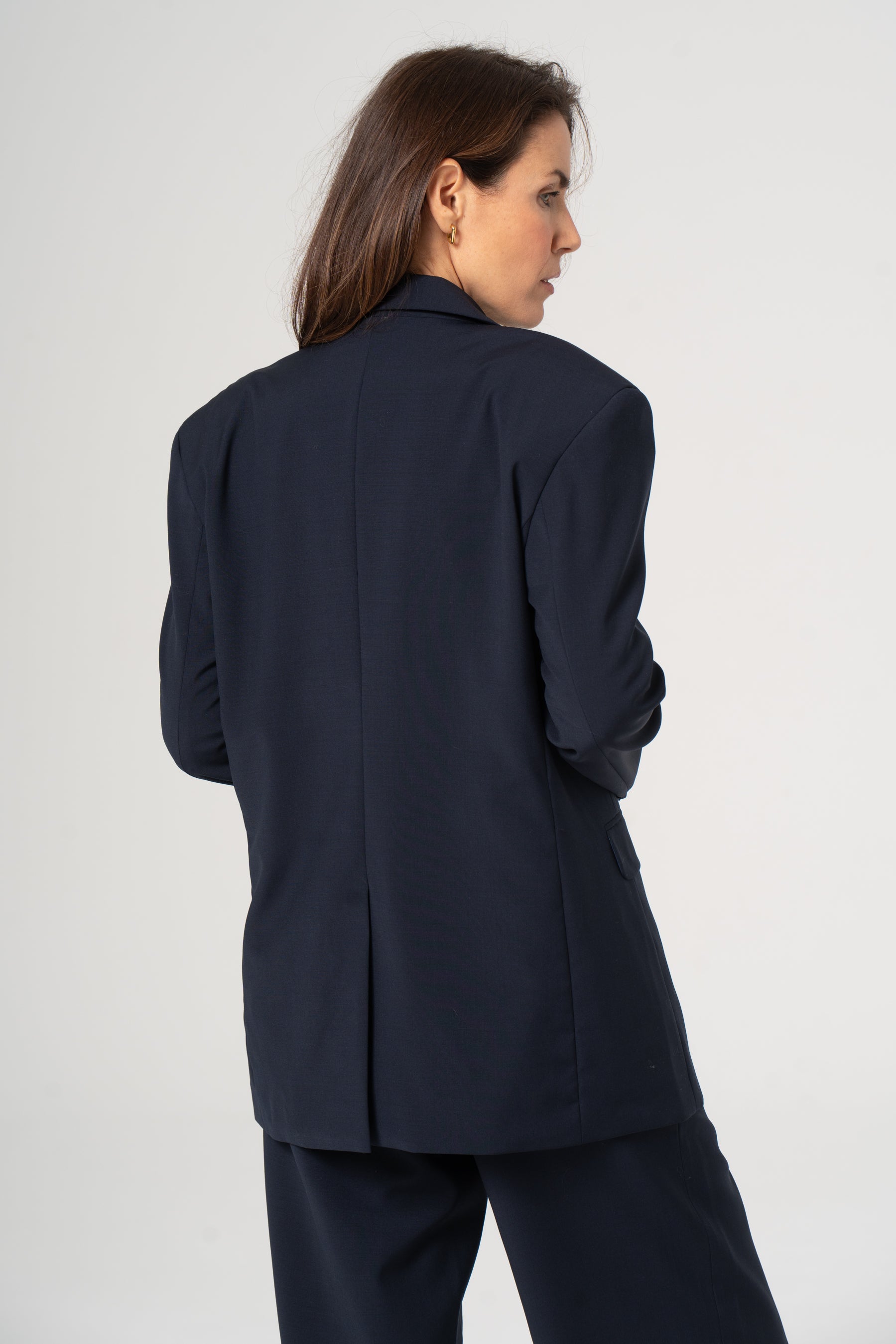 Wool blazer ERNESTA navy blue