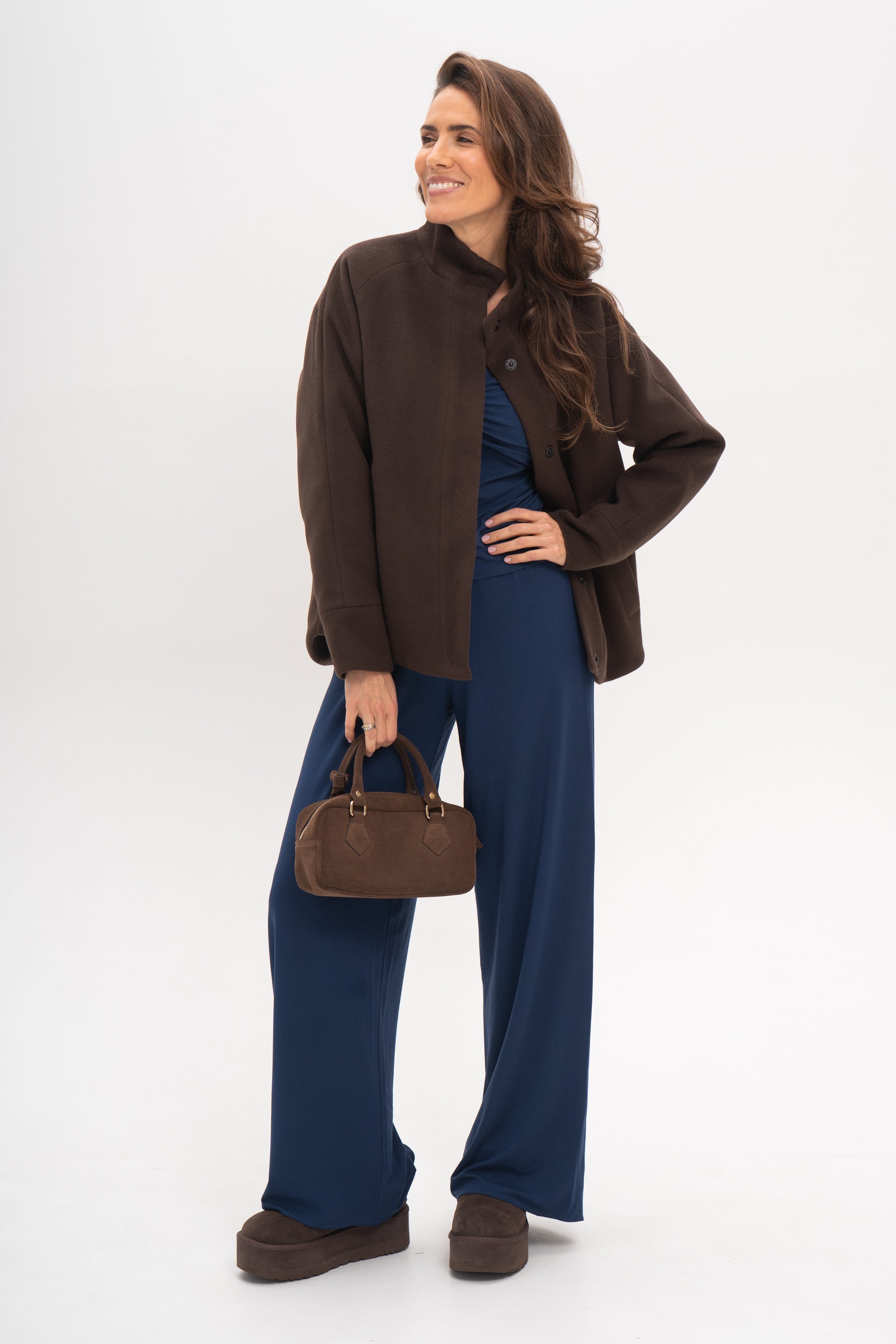 Spodnie Olga short granatowe