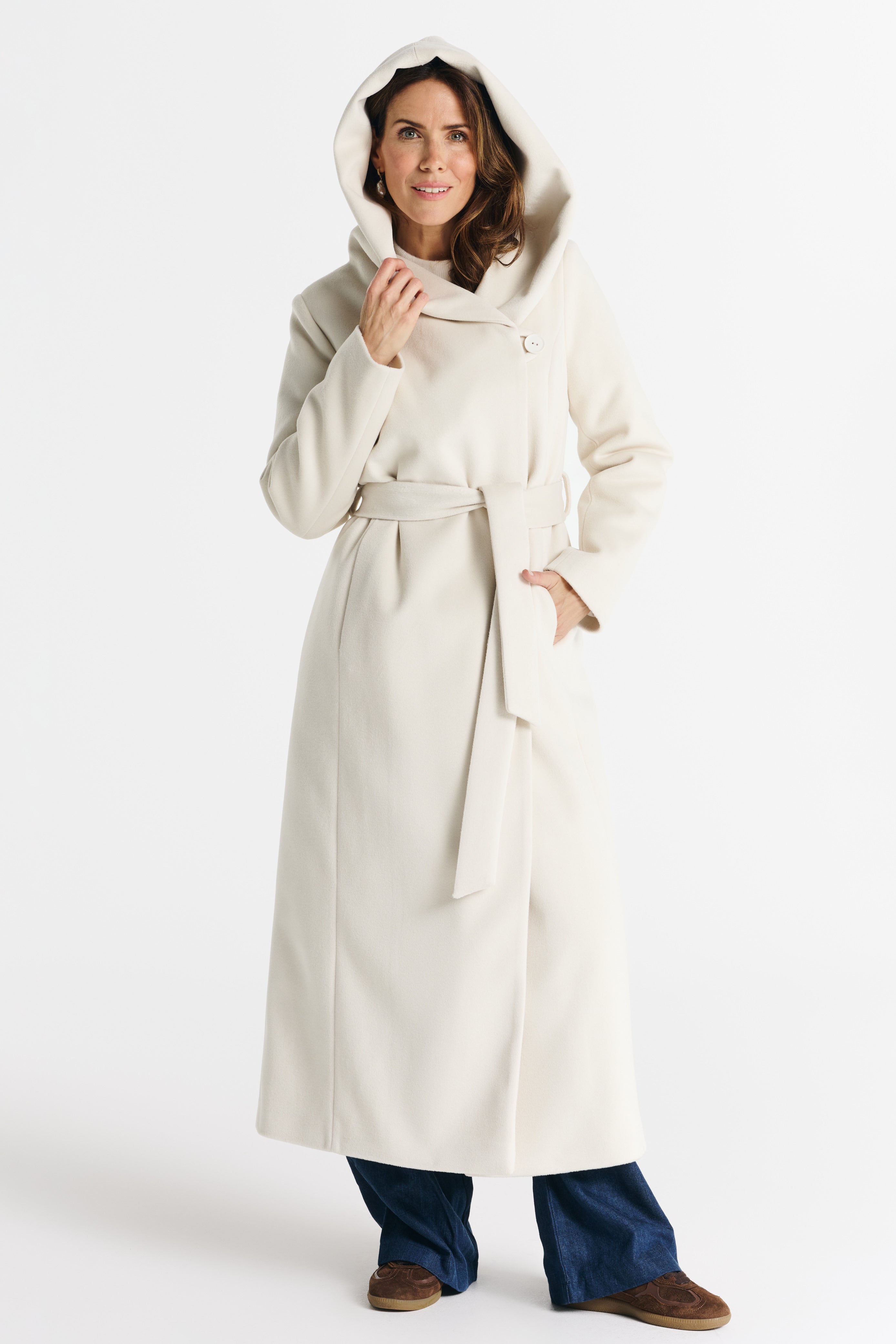 NOELIA maxi ecru jas