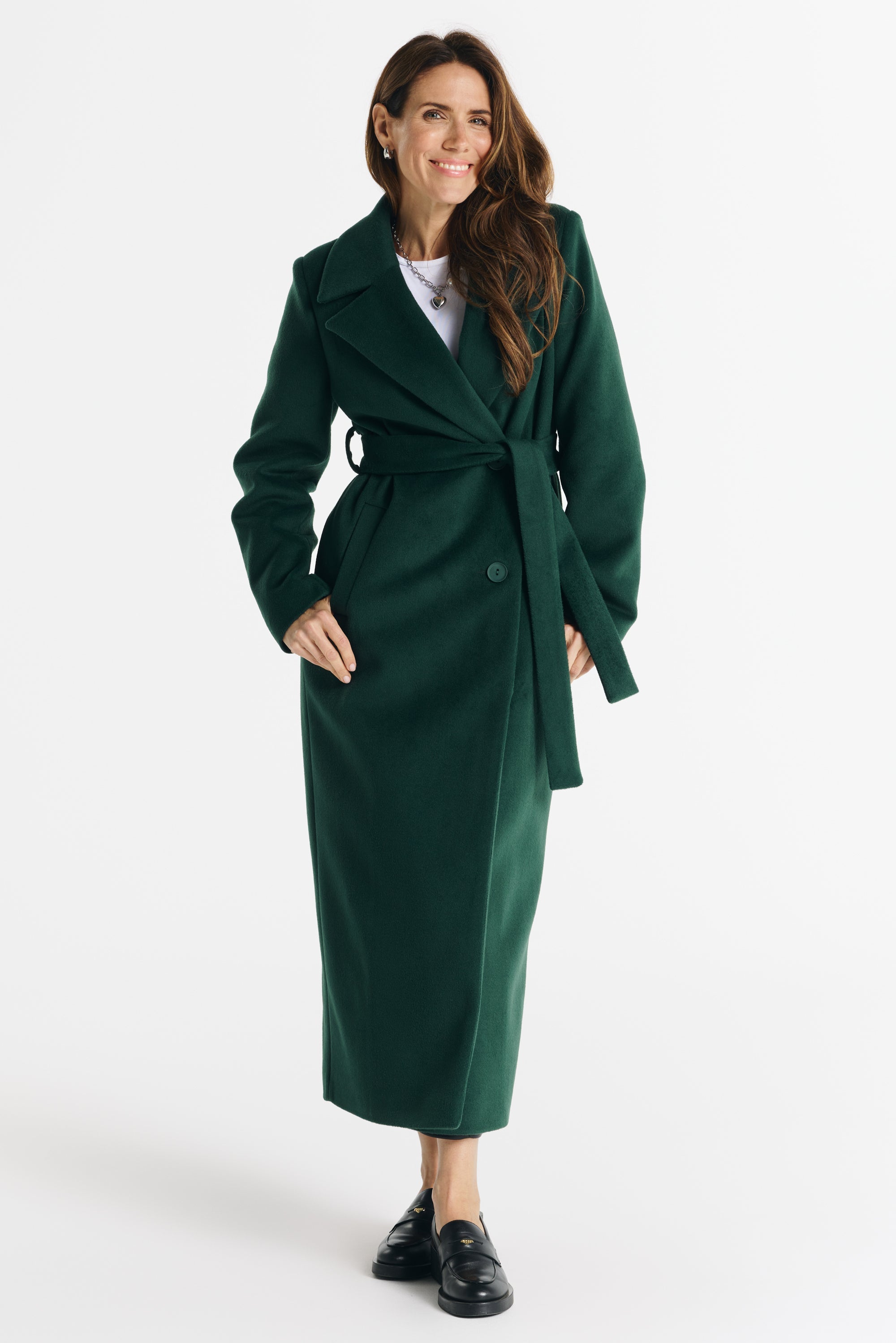 VERONA maxi-jas groen