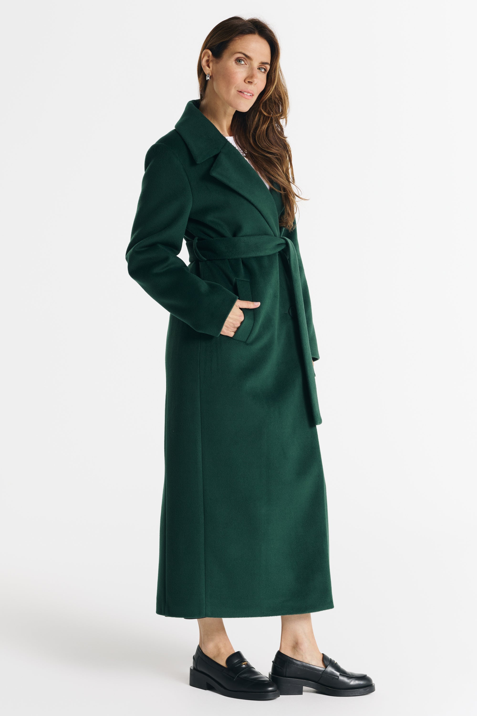 VERONA maxi-jas groen