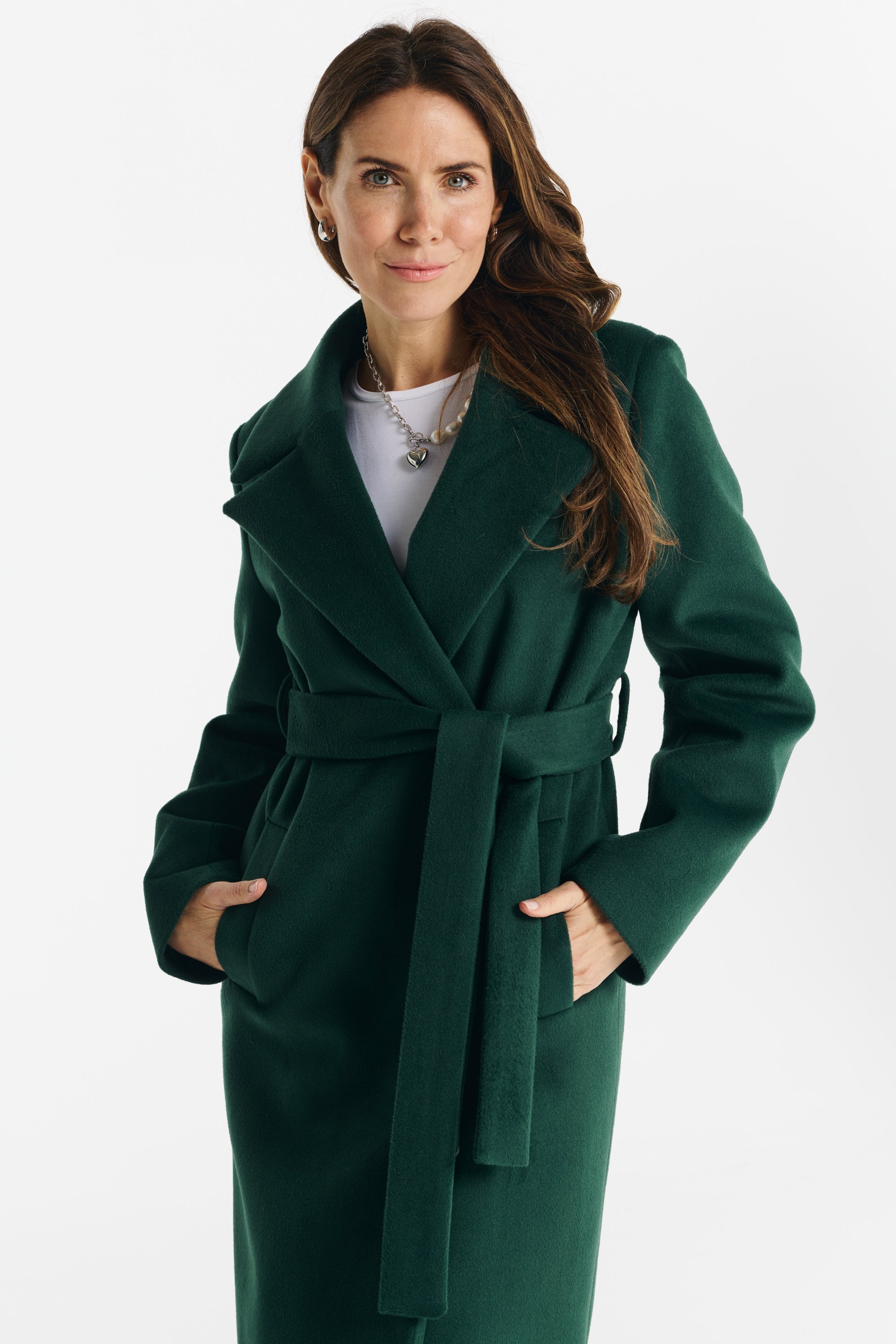 VERONA maxi-jas groen