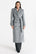 MALWINA maxi coat melange grijs