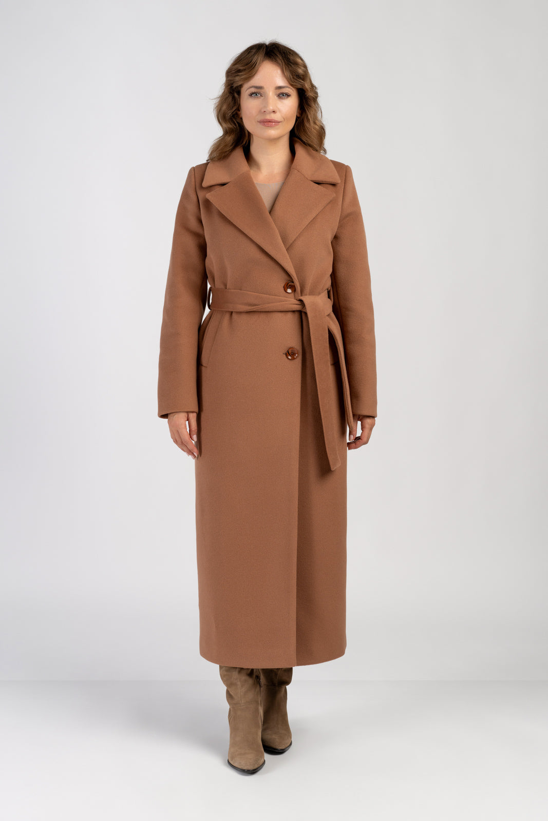 VERONA maxi camel jas