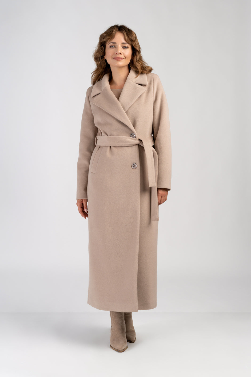 VERONA maxi jas lichtbeige