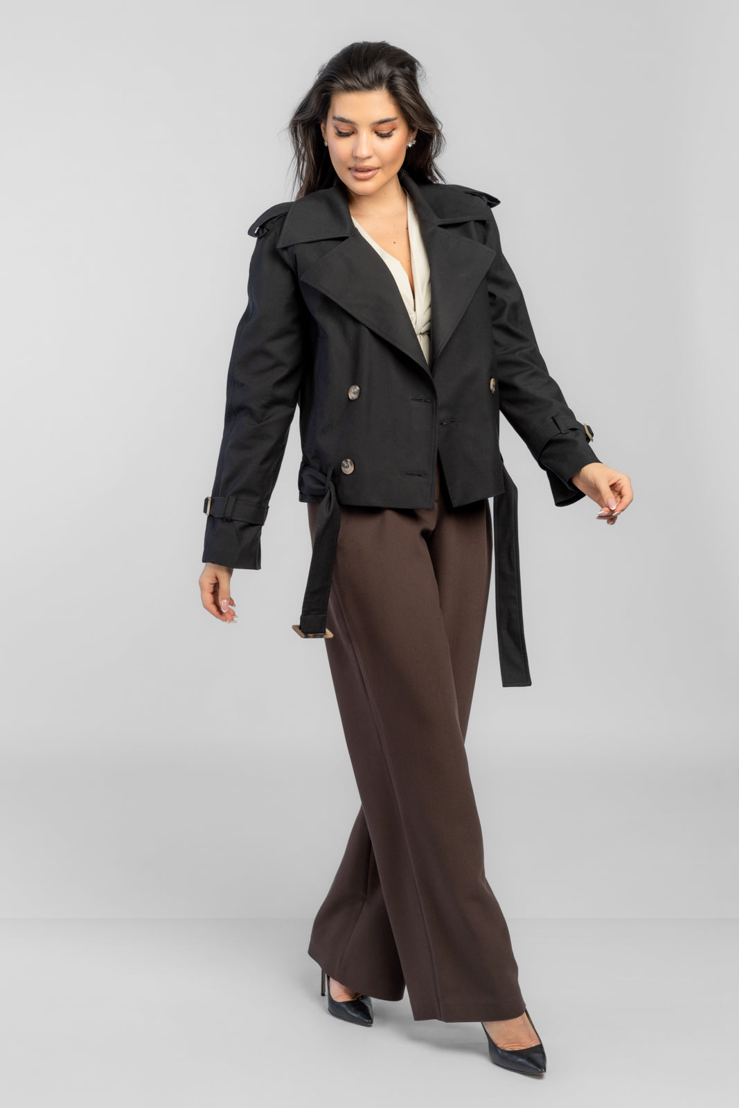 ADA trenchcoat zwart