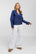 ADA marineblauwe trenchcoat